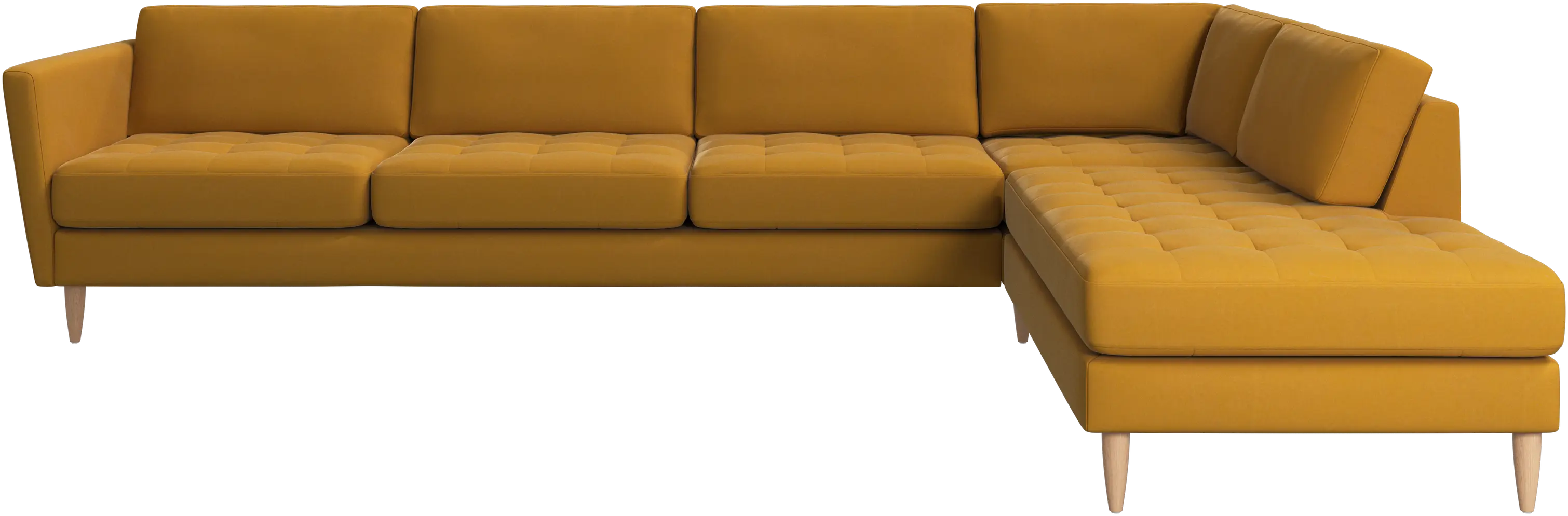 Osaka corner sofa with lounging unit, tufted seat