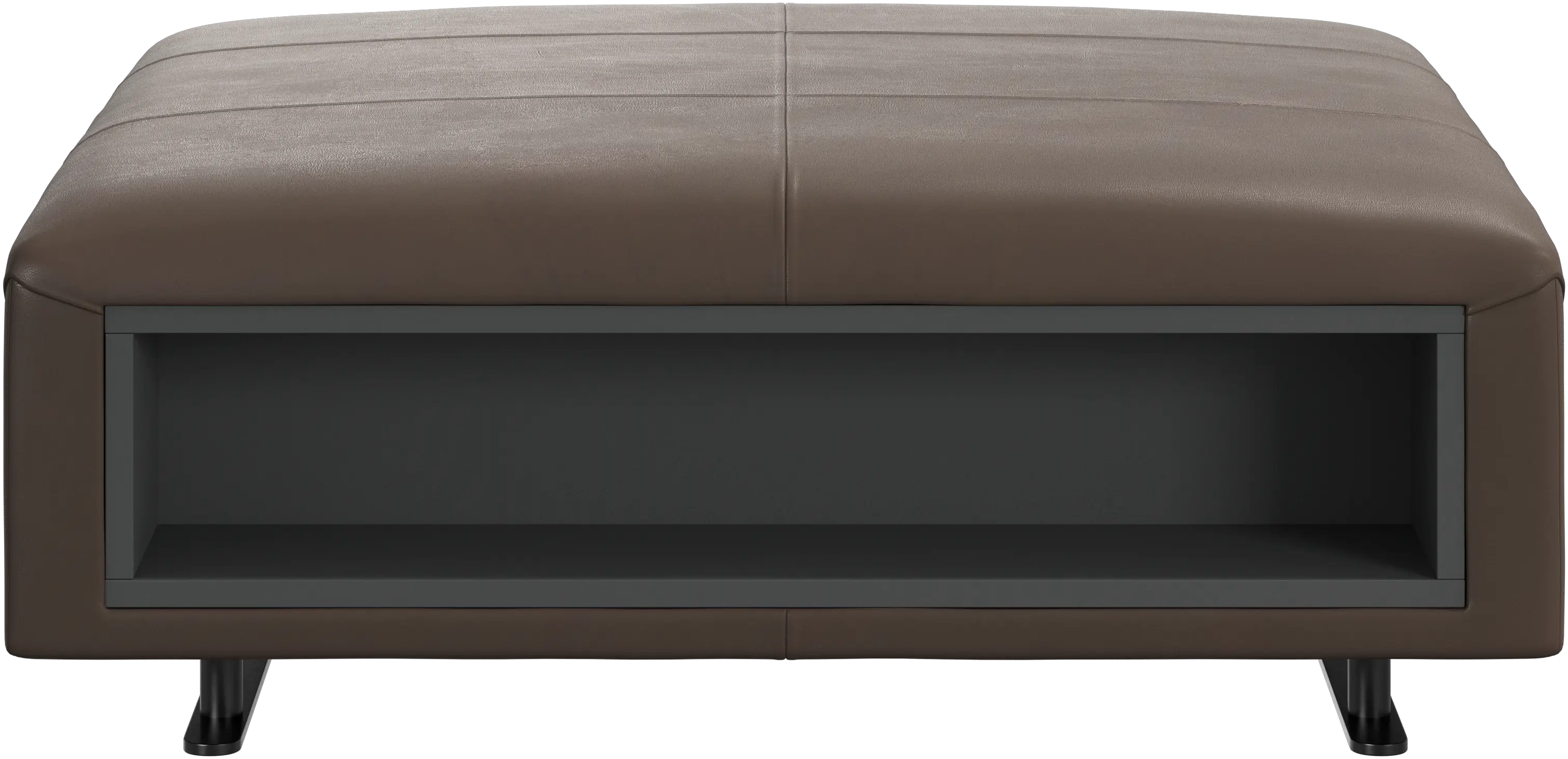 Hampton footstool with storage left and right sides