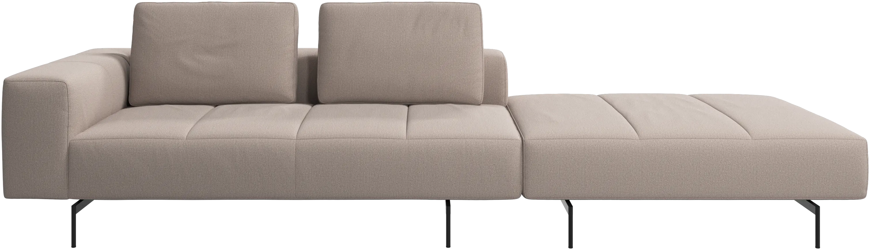Amsterdam sofa with footstool on right side