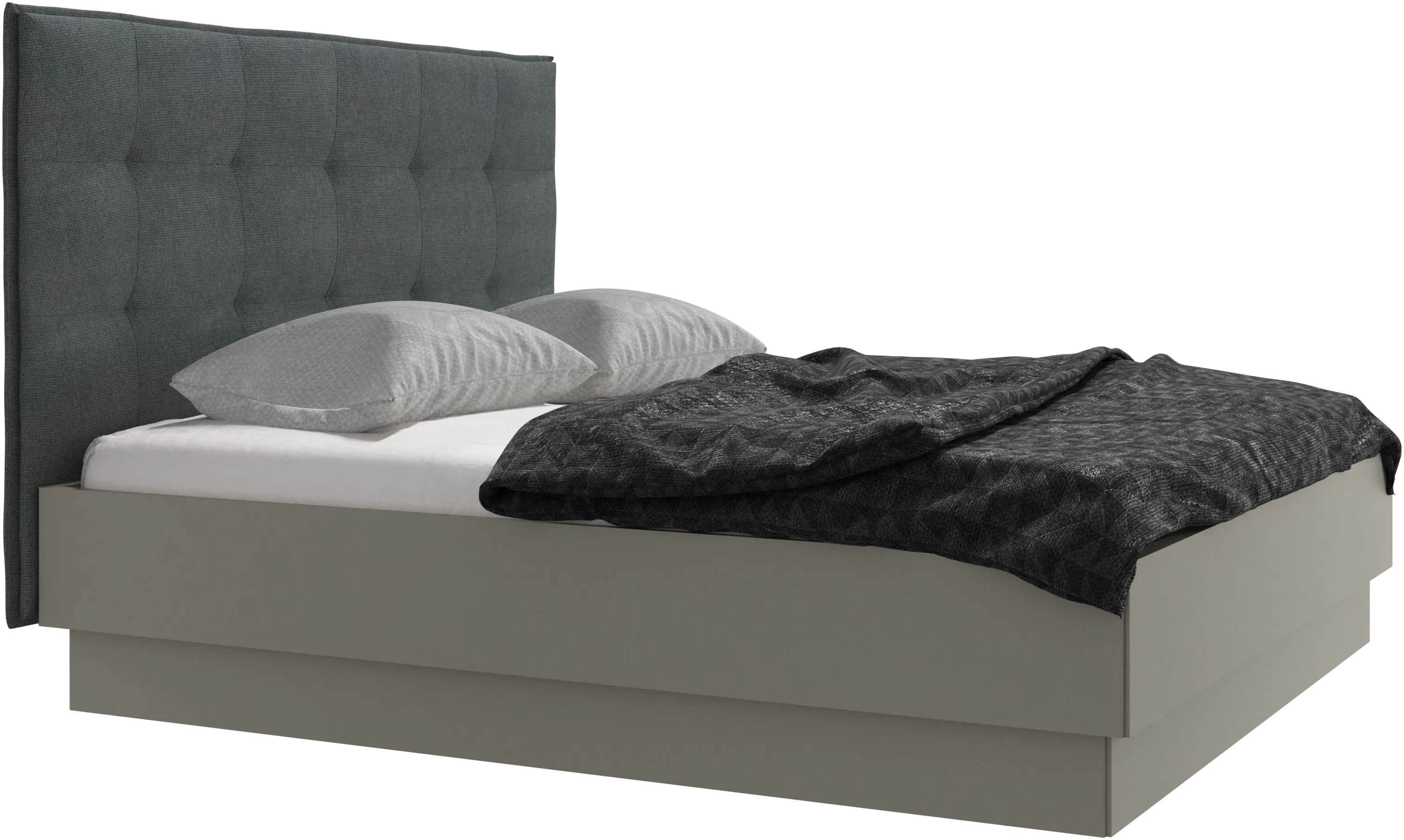 Lugano storage bed with lift-up frame and slats, excl. mattress