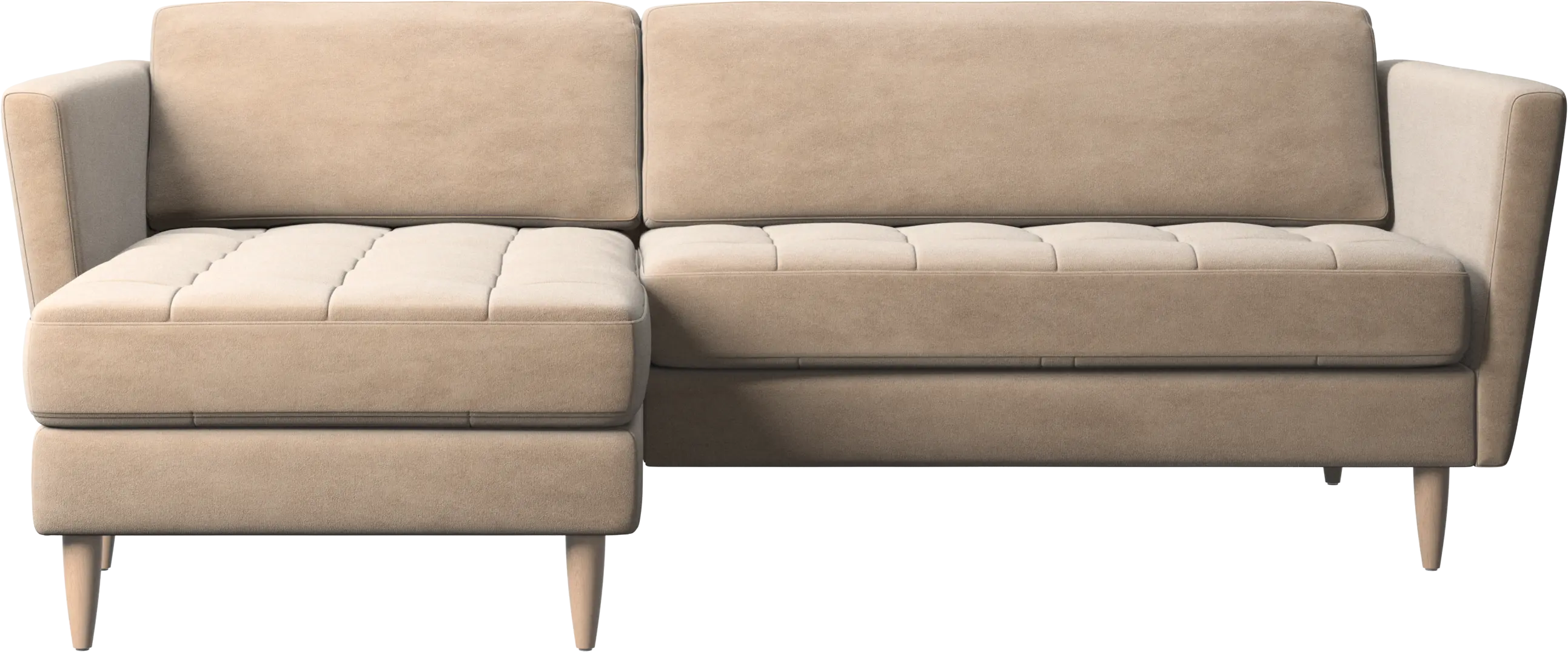 Osaka sofa with resting unit, tufted seat