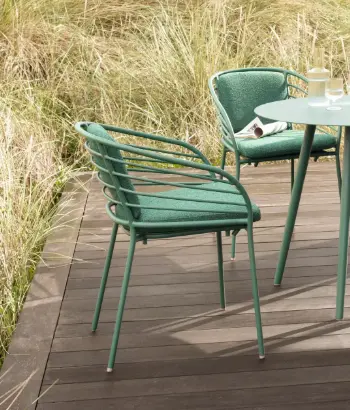 Outdoor Cancún Esszimmerstuhl mit Armlehne und Kissen