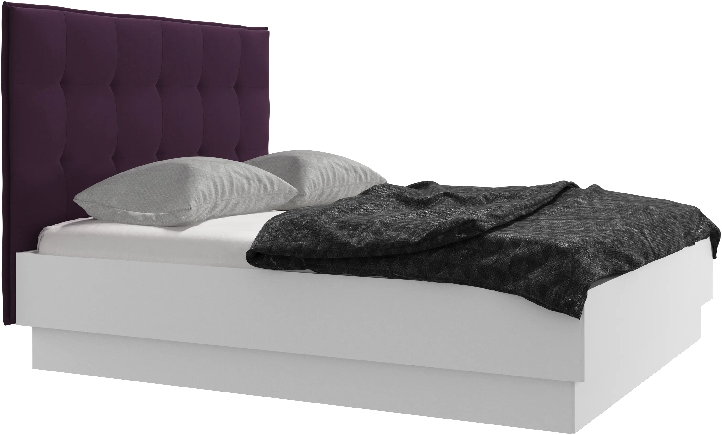 Lugano storage bed with lift-up frame and slats, excl. mattress