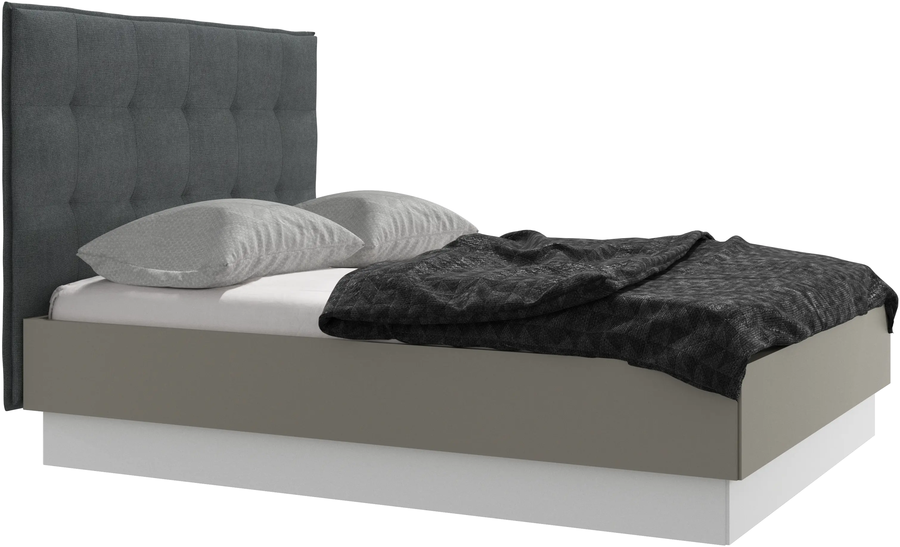 Lugano storage bed with lift-up frame and slats, excl. mattress