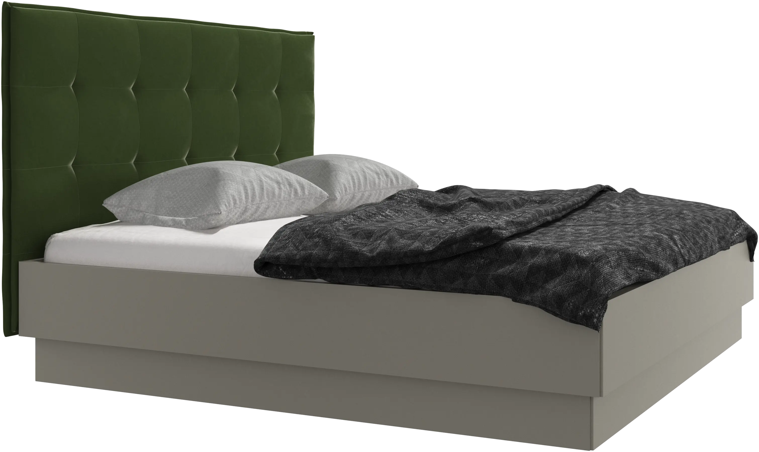 Lugano storage bed with lift-up frame and slats, excl. mattress