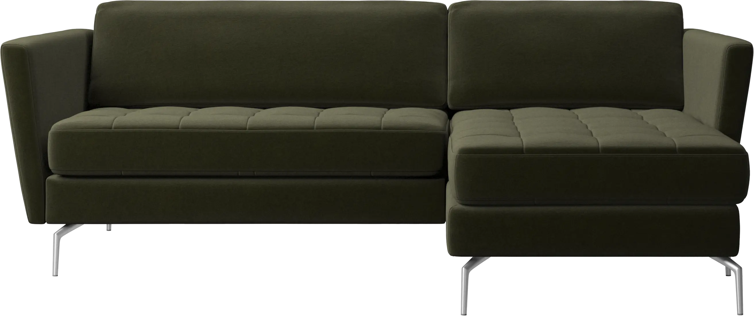 Osaka sofa with resting unit, tufted seat