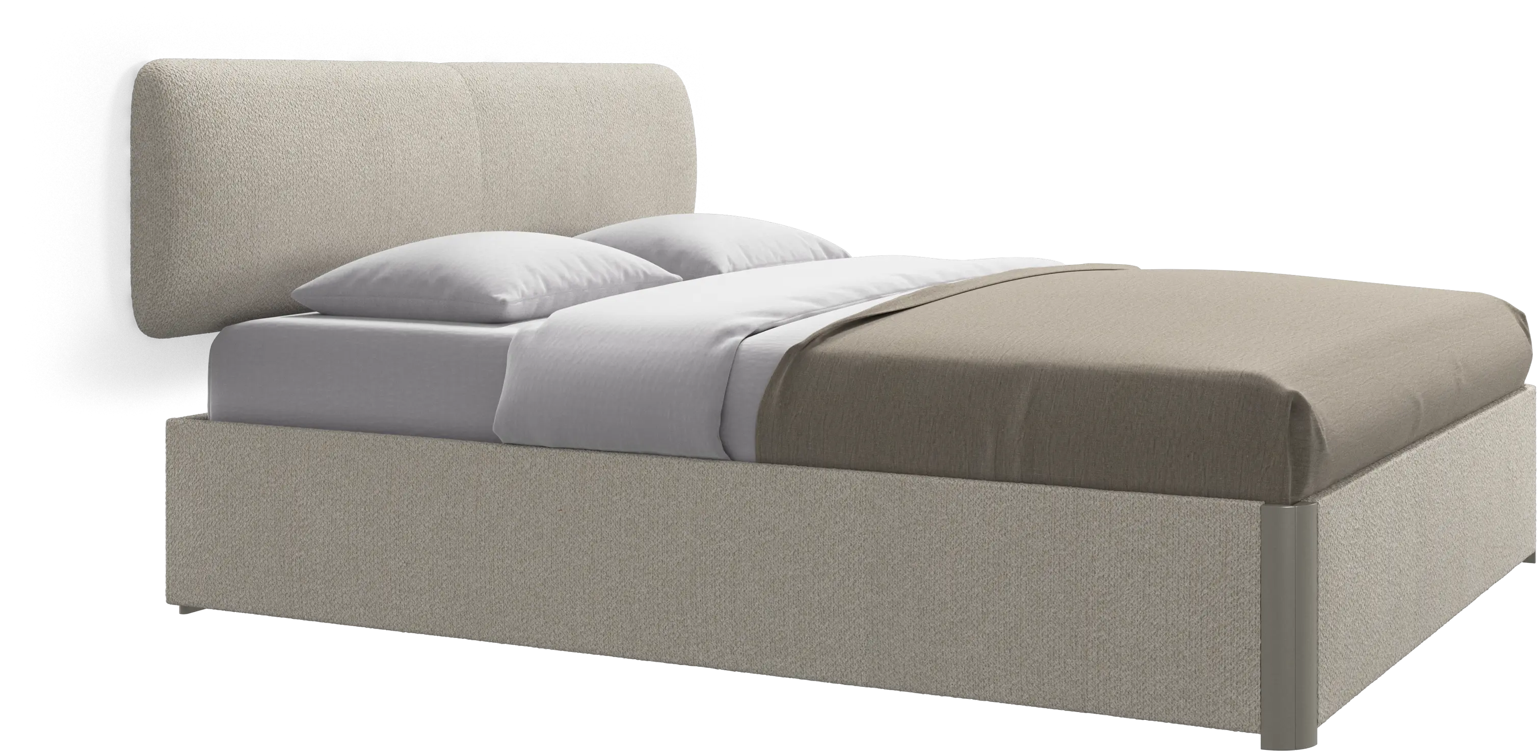 Element cama, cabecero montado en la pared, con láminas, excl. colchón