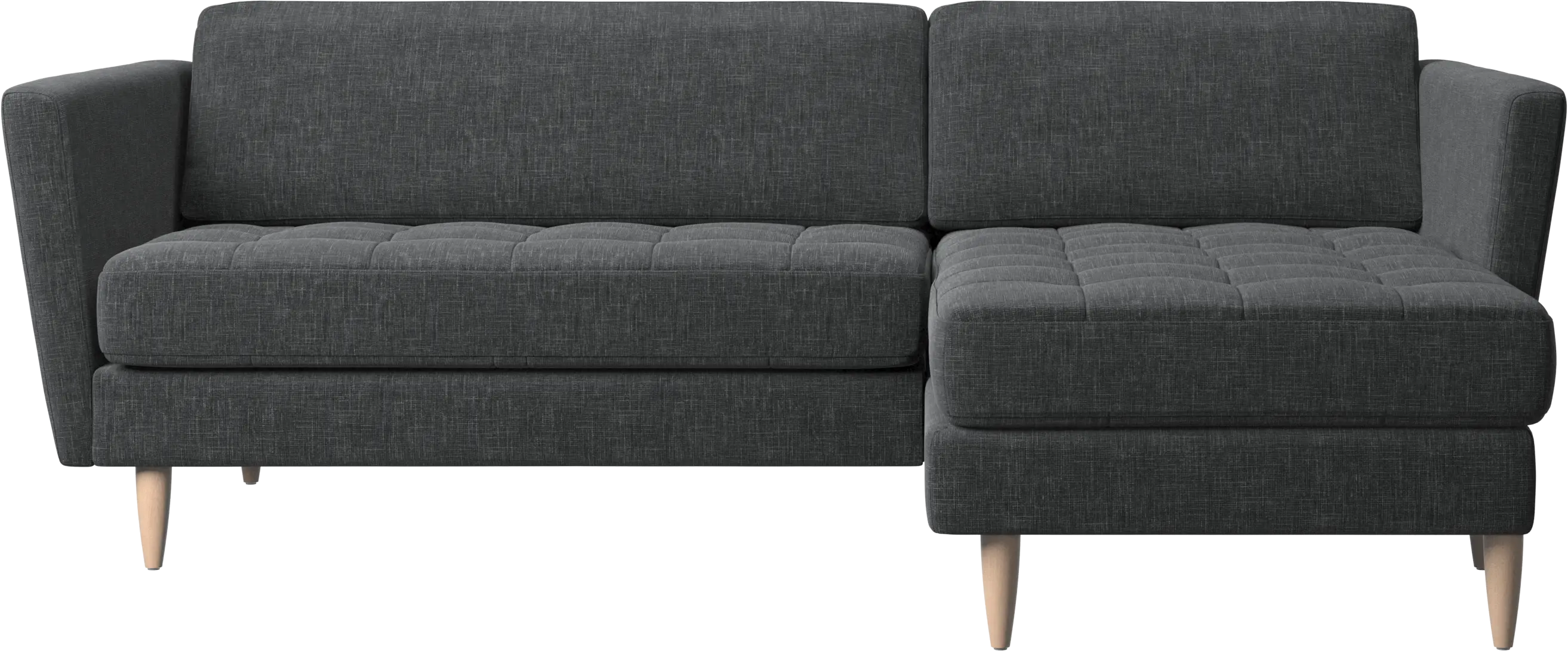 Osaka sofa with resting unit, tufted seat