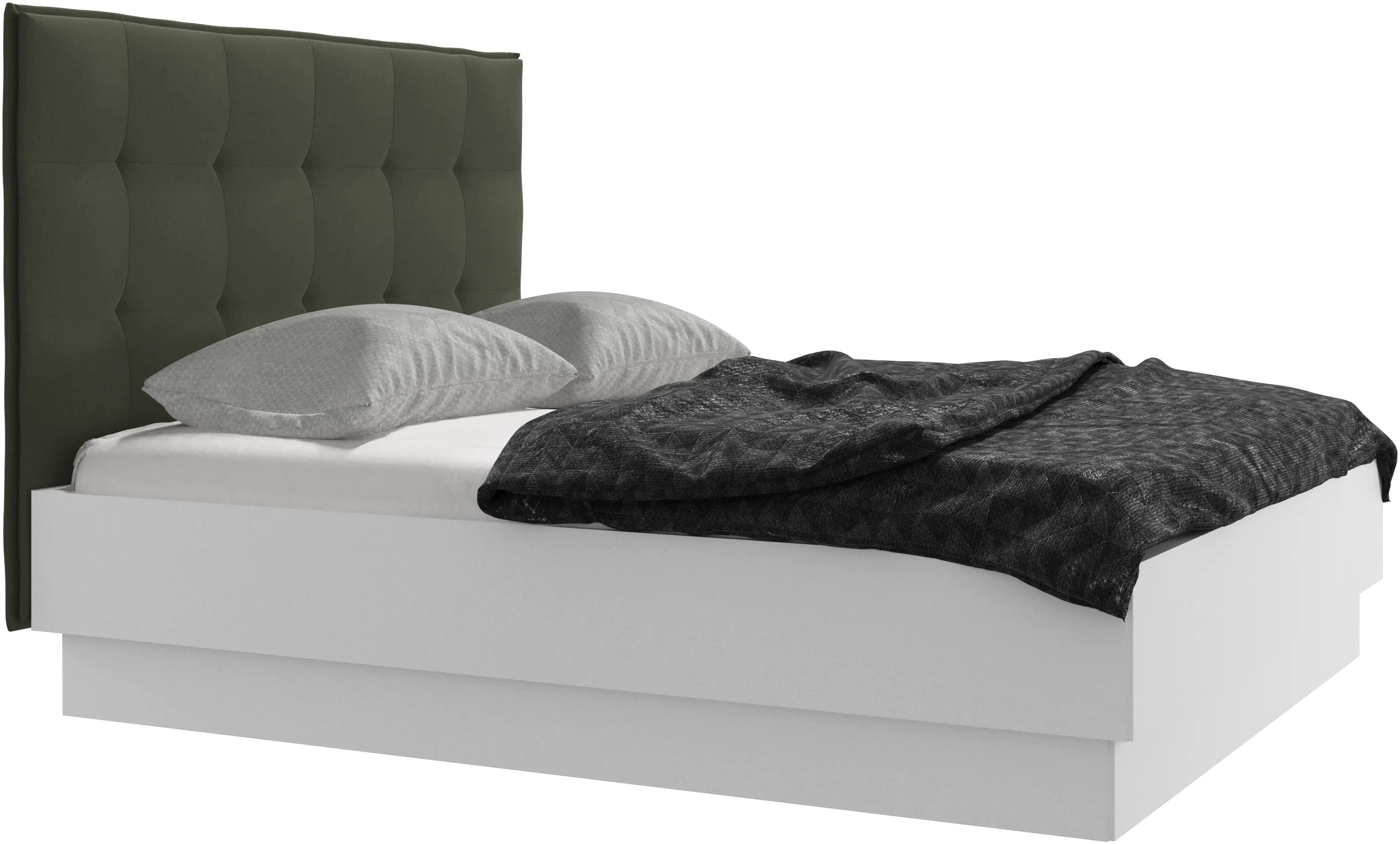Lugano storage bed with lift-up frame and slats, excl. mattress