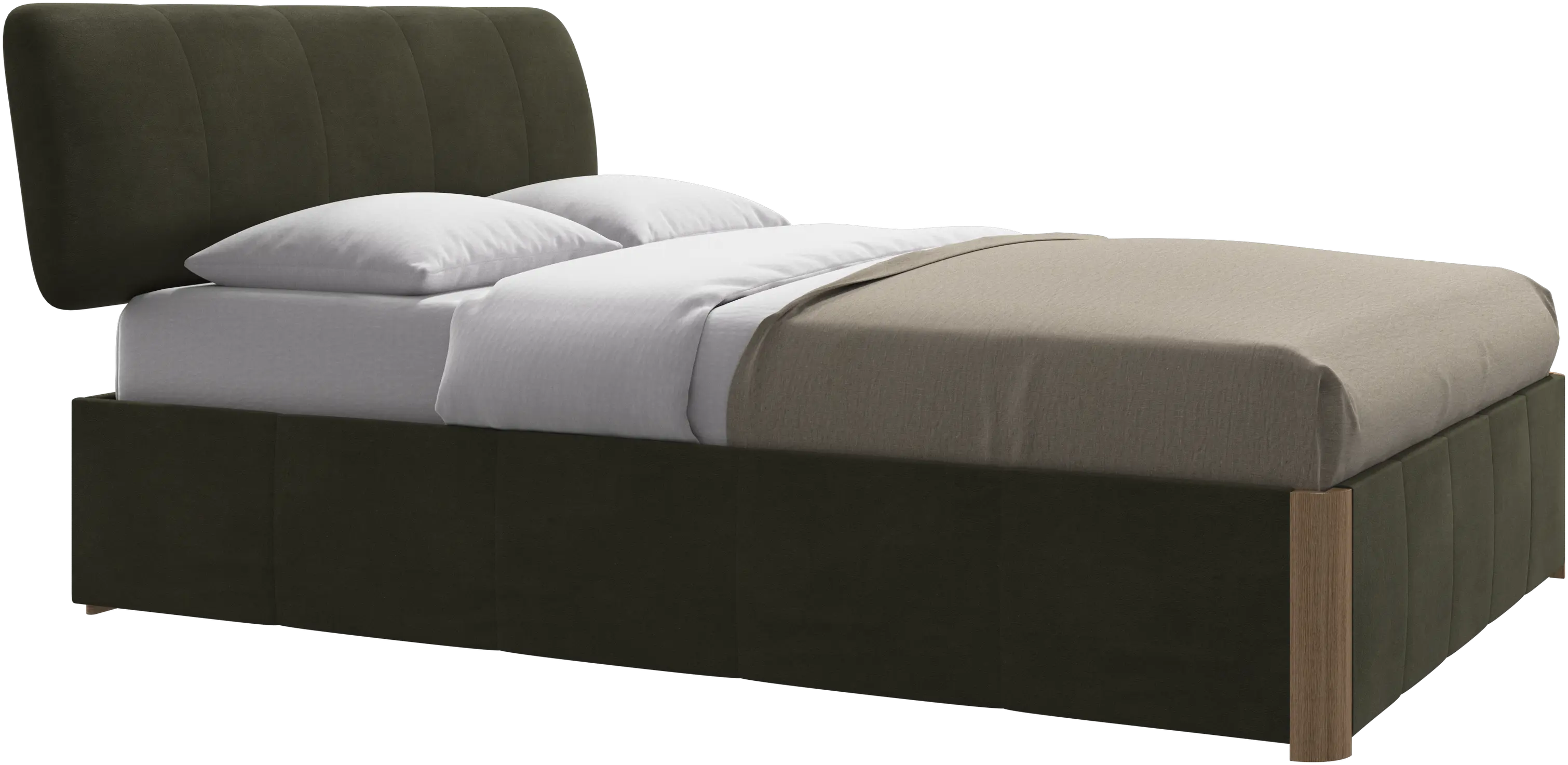 Element bed, bed-mounted headboard, with slats, excl. mattress