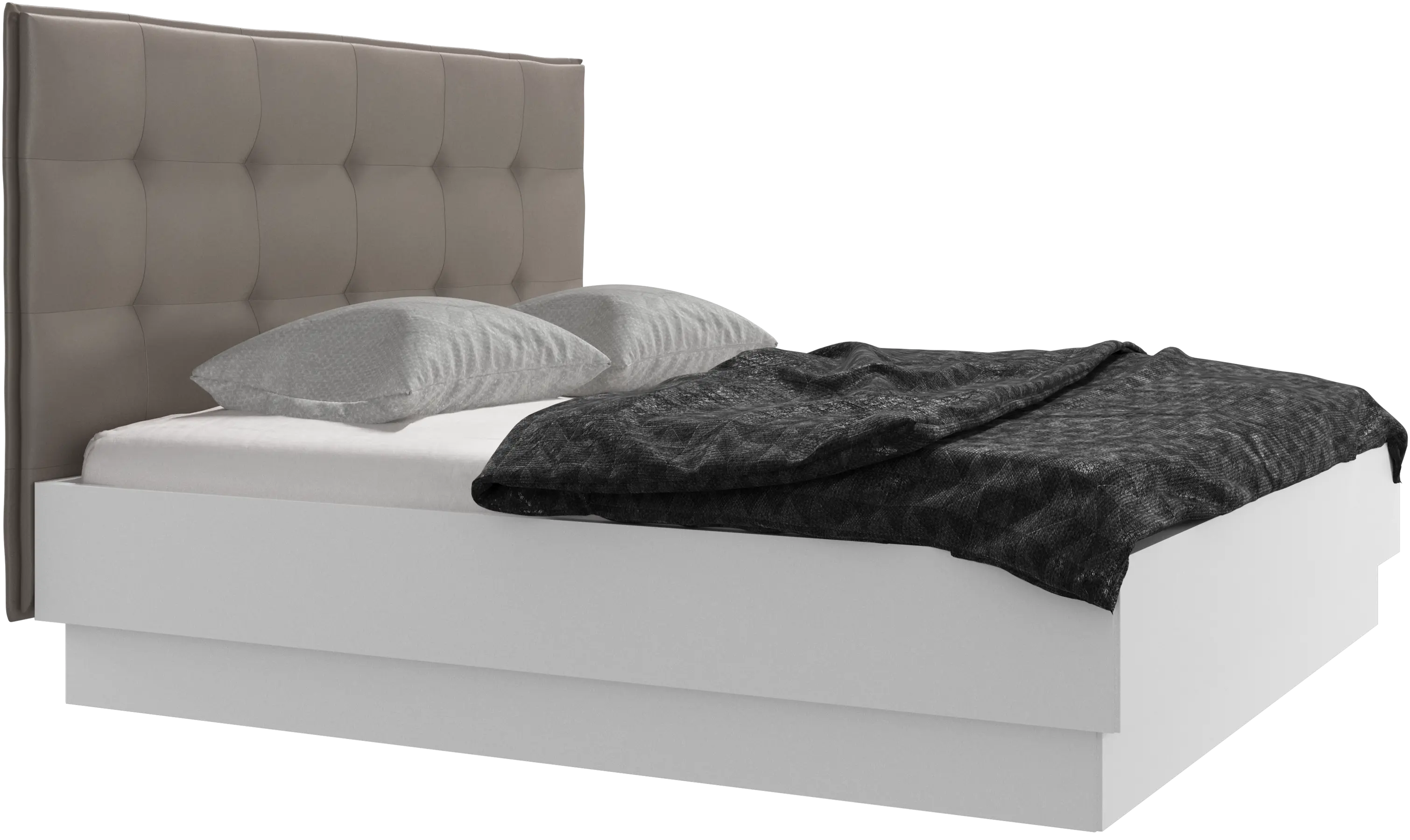 Lugano storage bed with lift-up frame and slats, excl. mattress