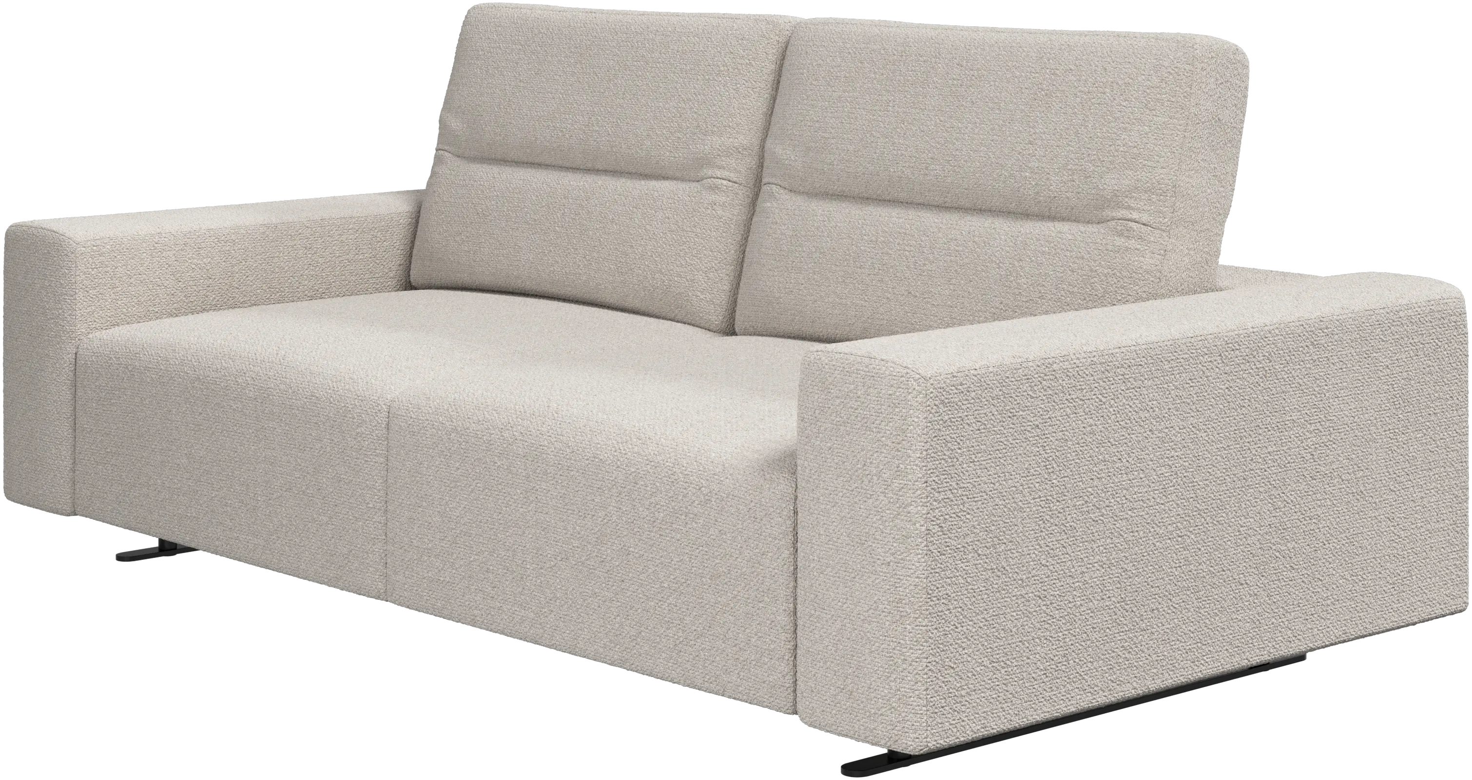 Hampton sofa with adjustable back and storage on the left side