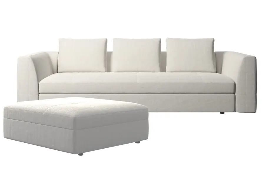 Sofas Canapé 3 Places + pouf Bergamo à -30%