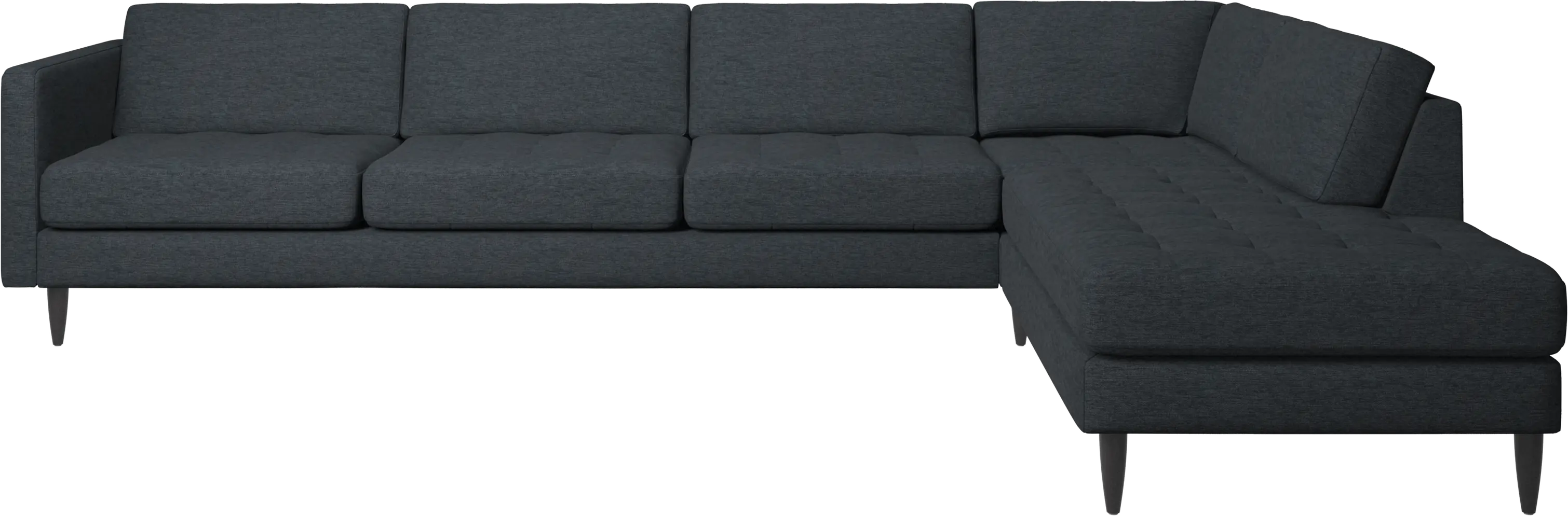 Osaka corner sofa with lounging unit, tufted seat