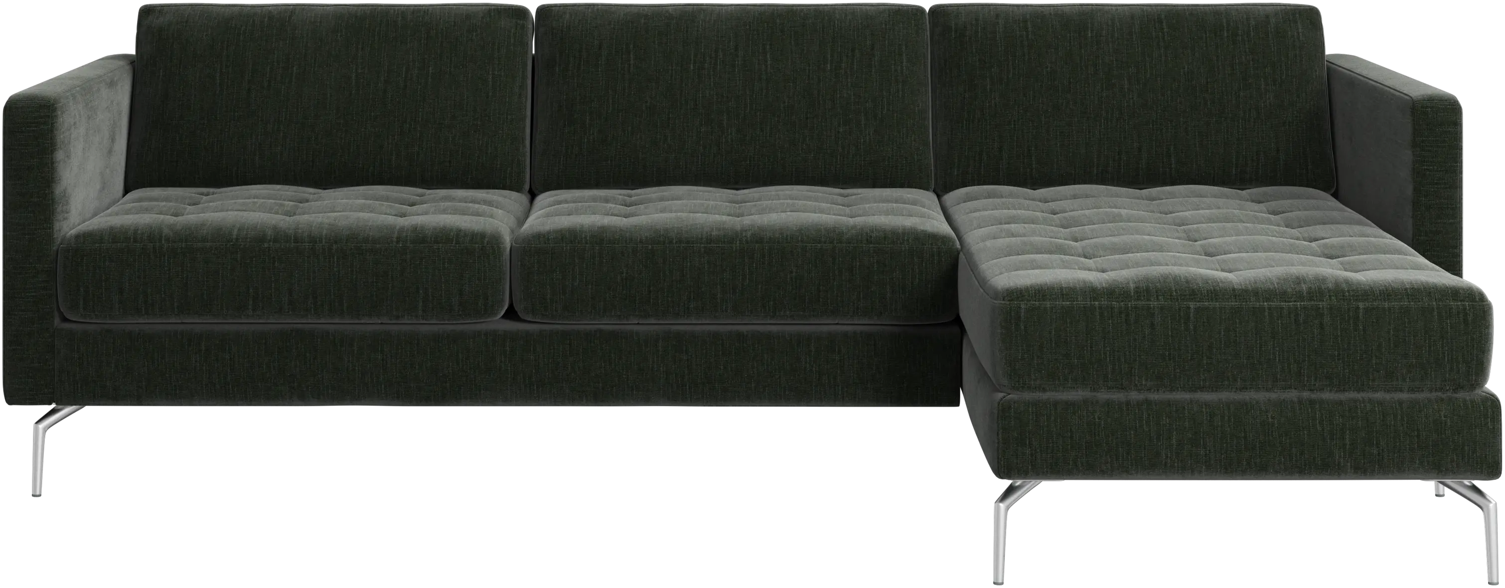 Osaka sofa with resting unit, tufted seat