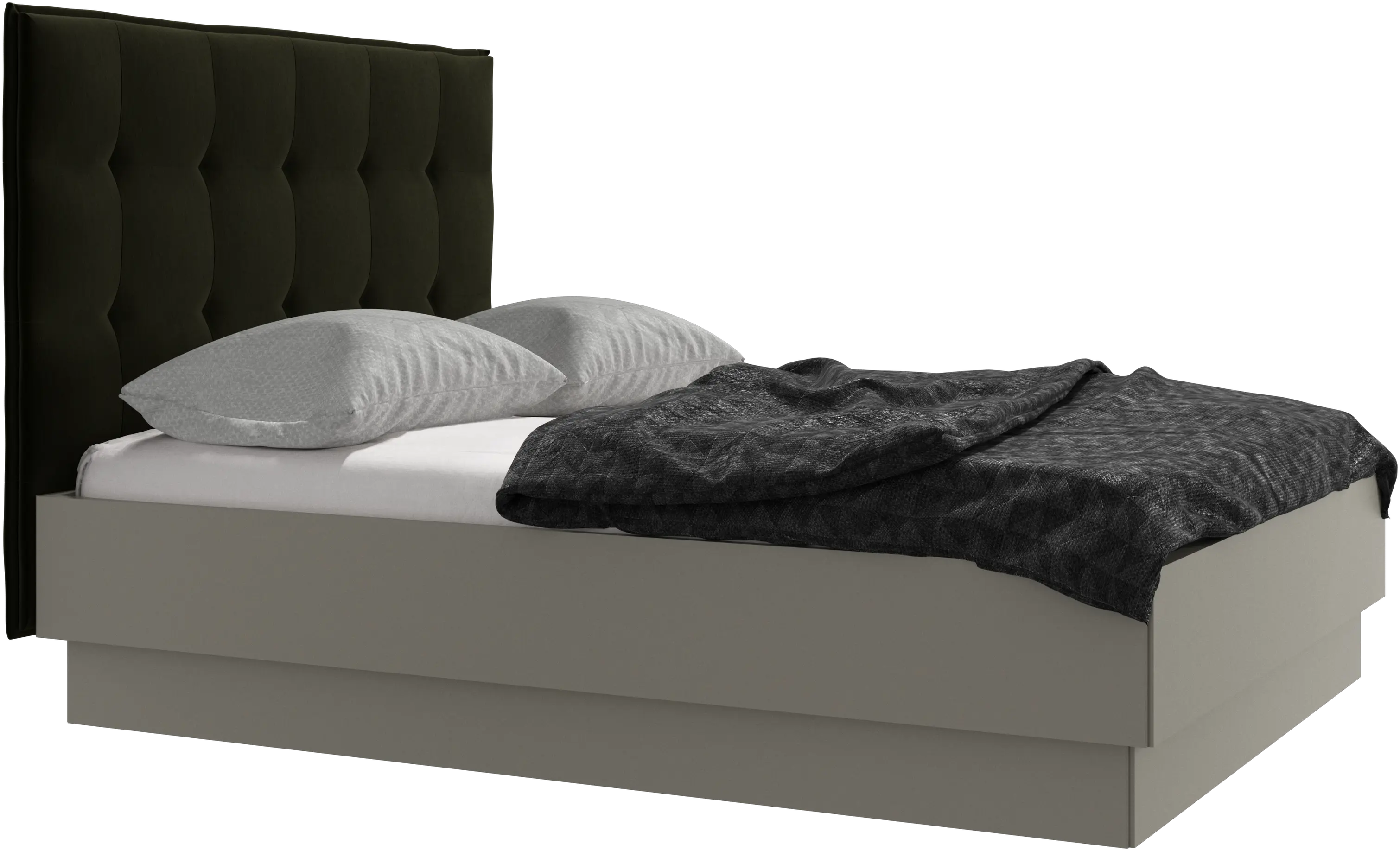 Lugano storage bed with lift-up frame and slats, excl. mattress
