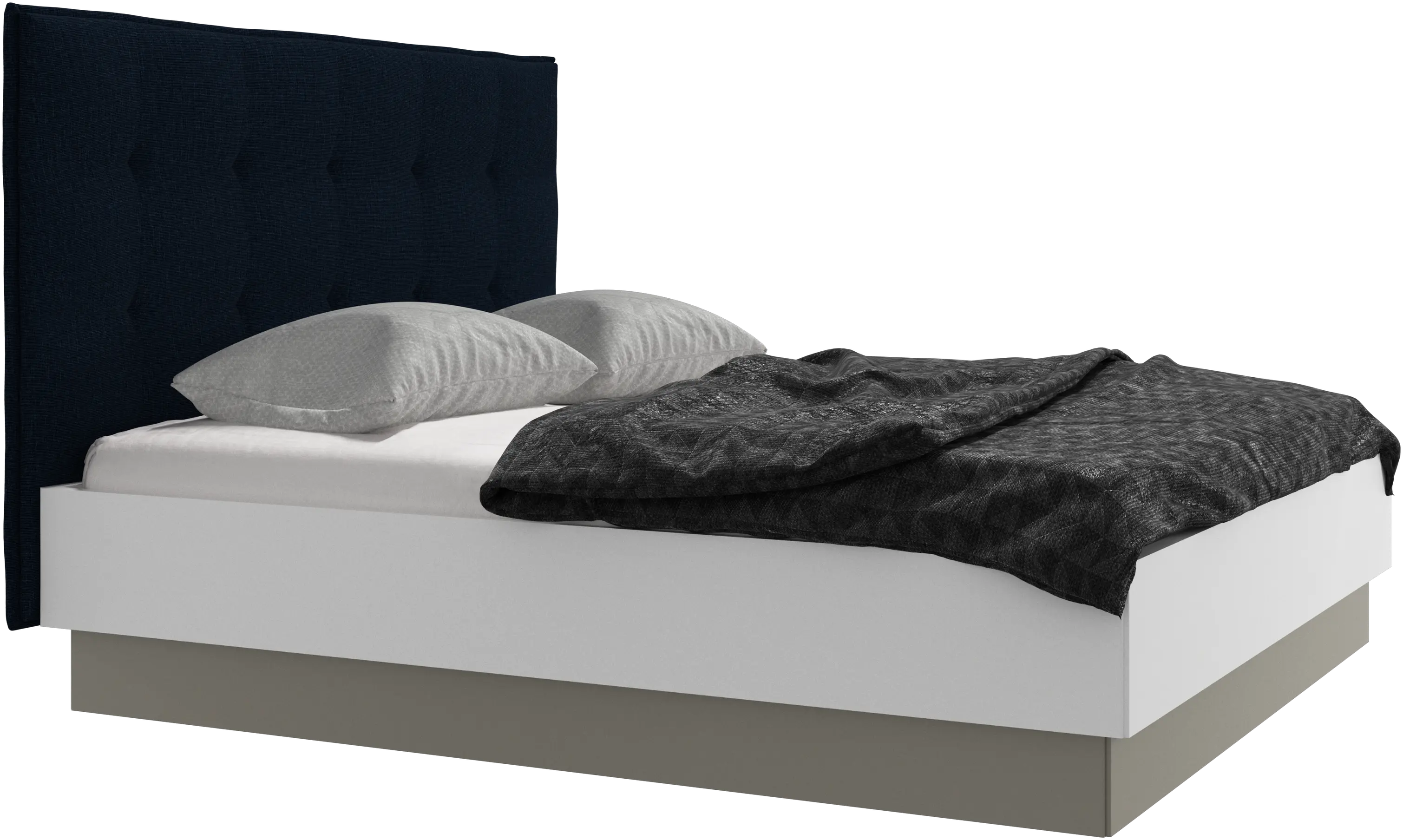 Lugano storage bed with lift-up frame and slats, excl. mattress