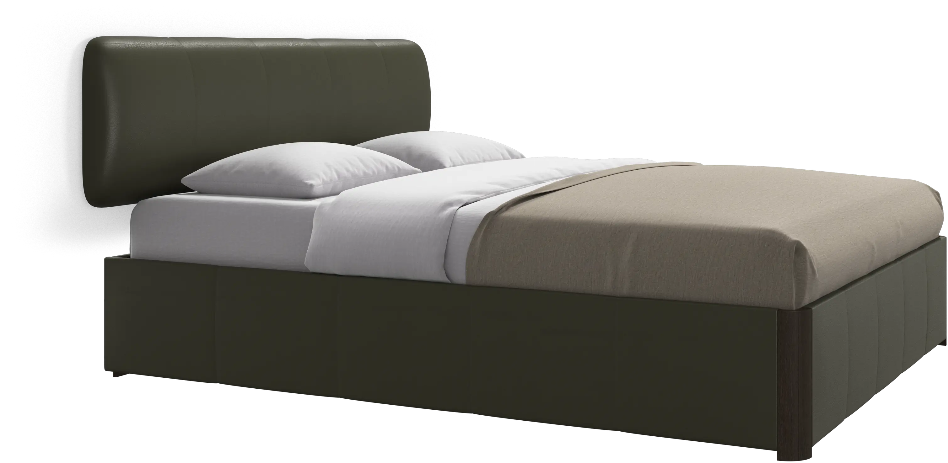 Element bed, wall-mounted headboard, with slats, excl. mattress