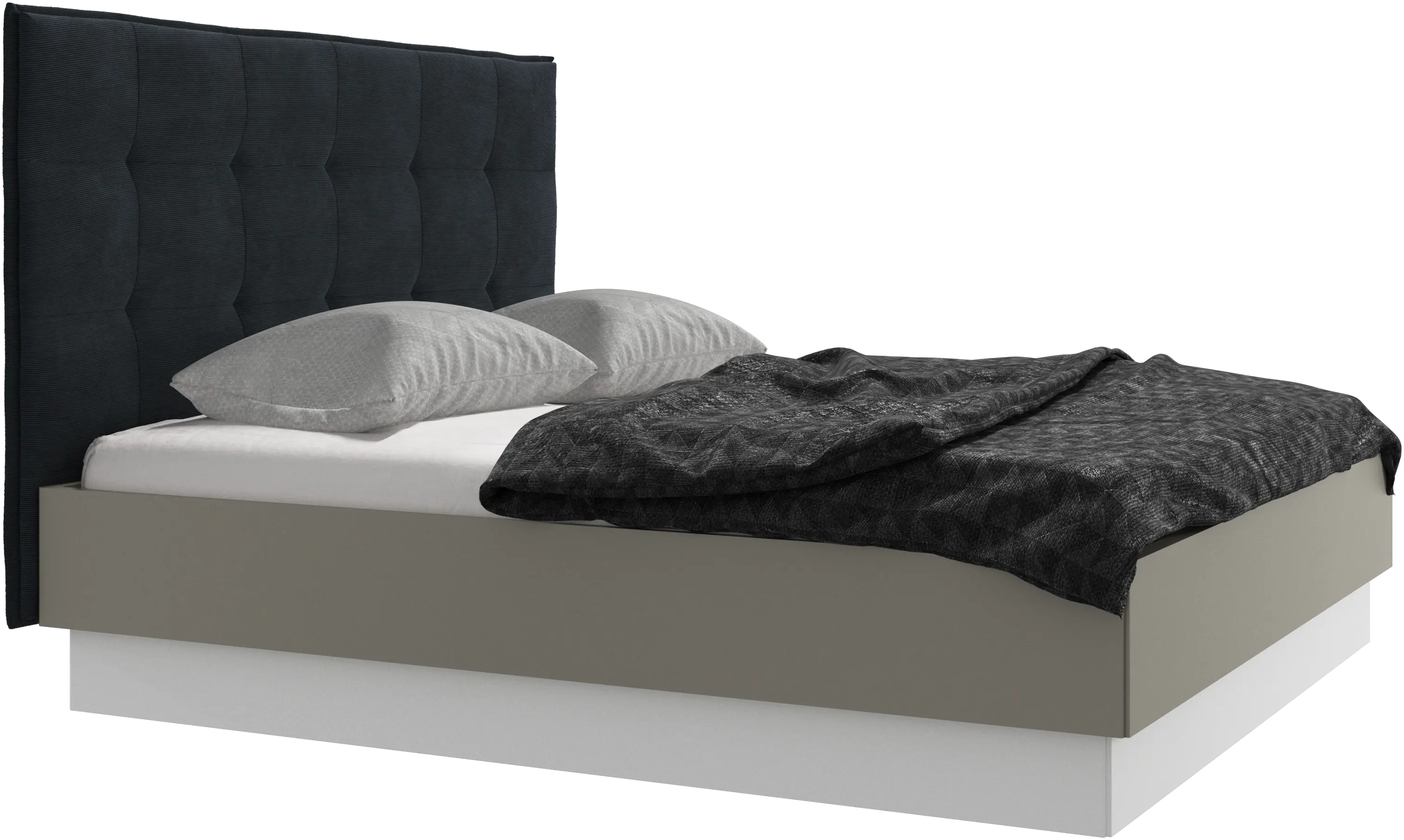 Lugano storage bed with lift-up frame and slats, excl. mattress