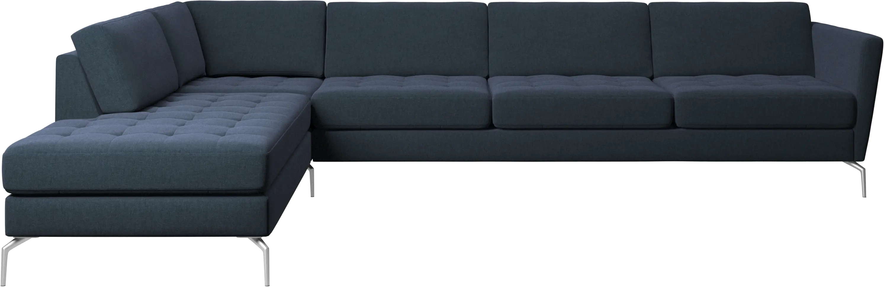 Osaka corner sofa with lounging unit, tufted seat