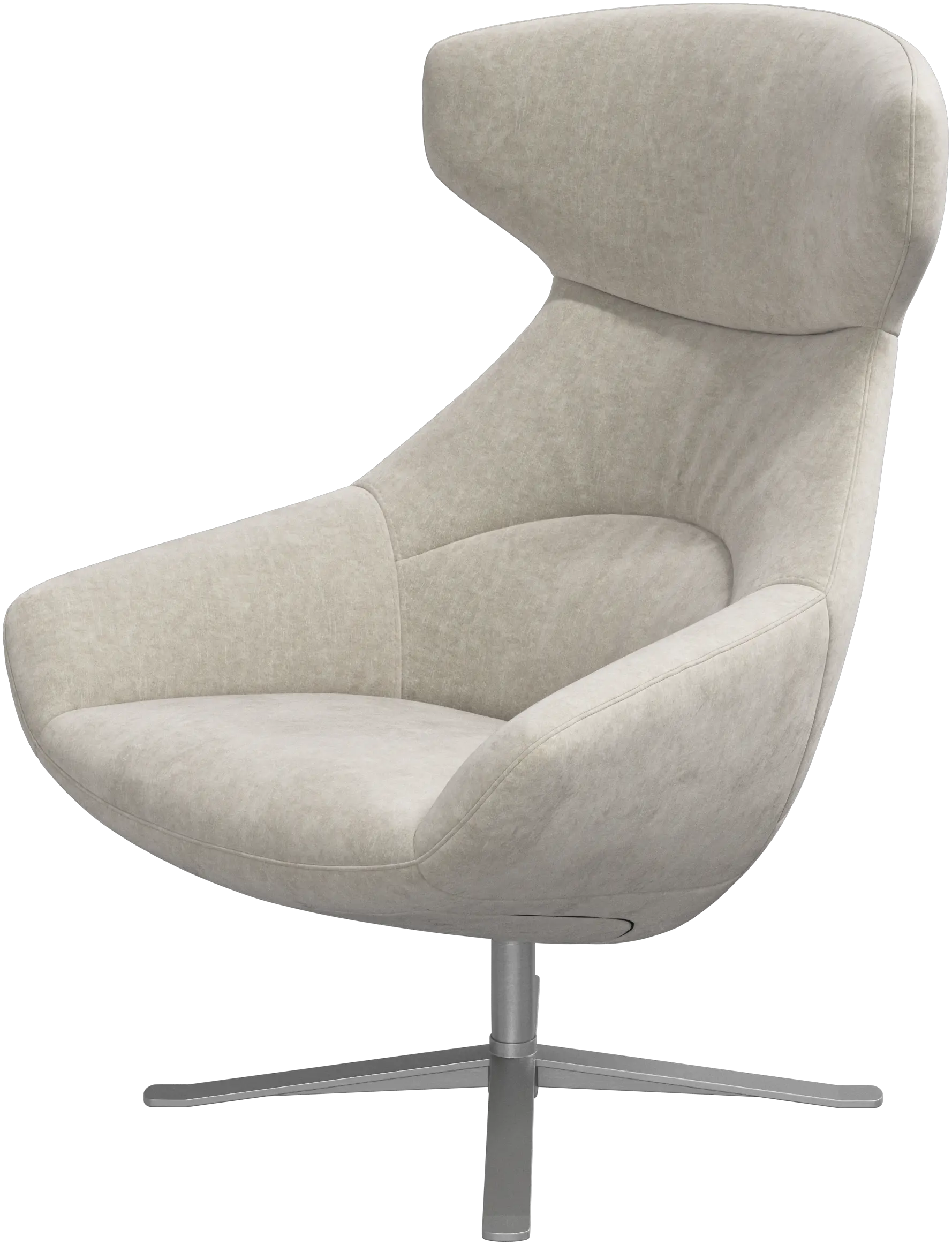 Porto chair with reclining back function and swivel base