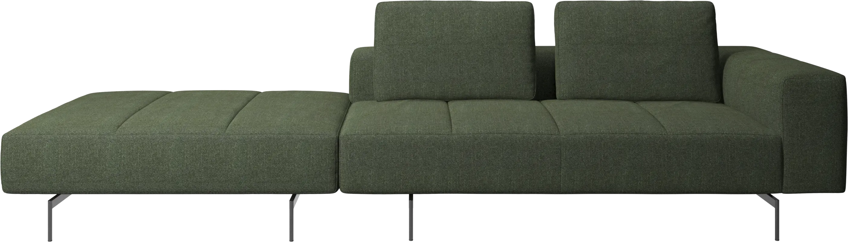 Amsterdam sofa with pouf on right side