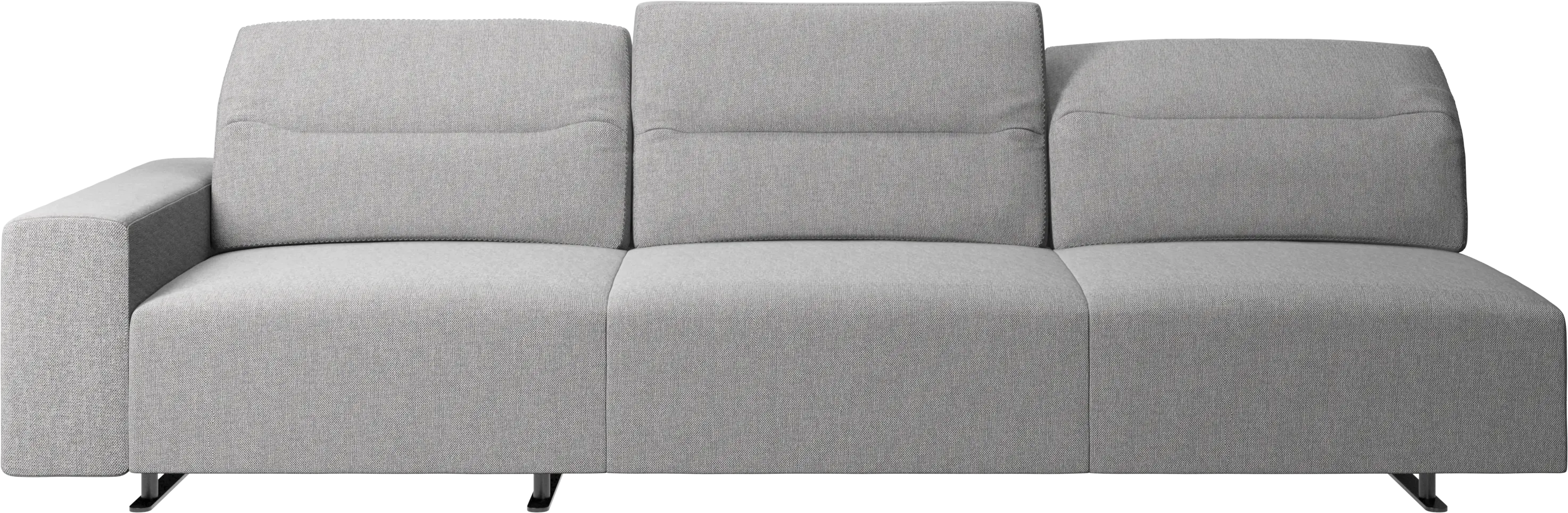 Hampton sofa with adjustable back and storage on the left side