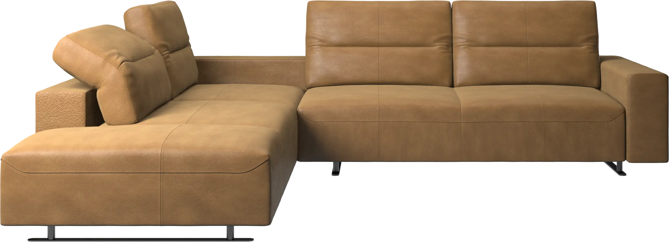 Hampton corner sofa with adjustable back and lounging unit