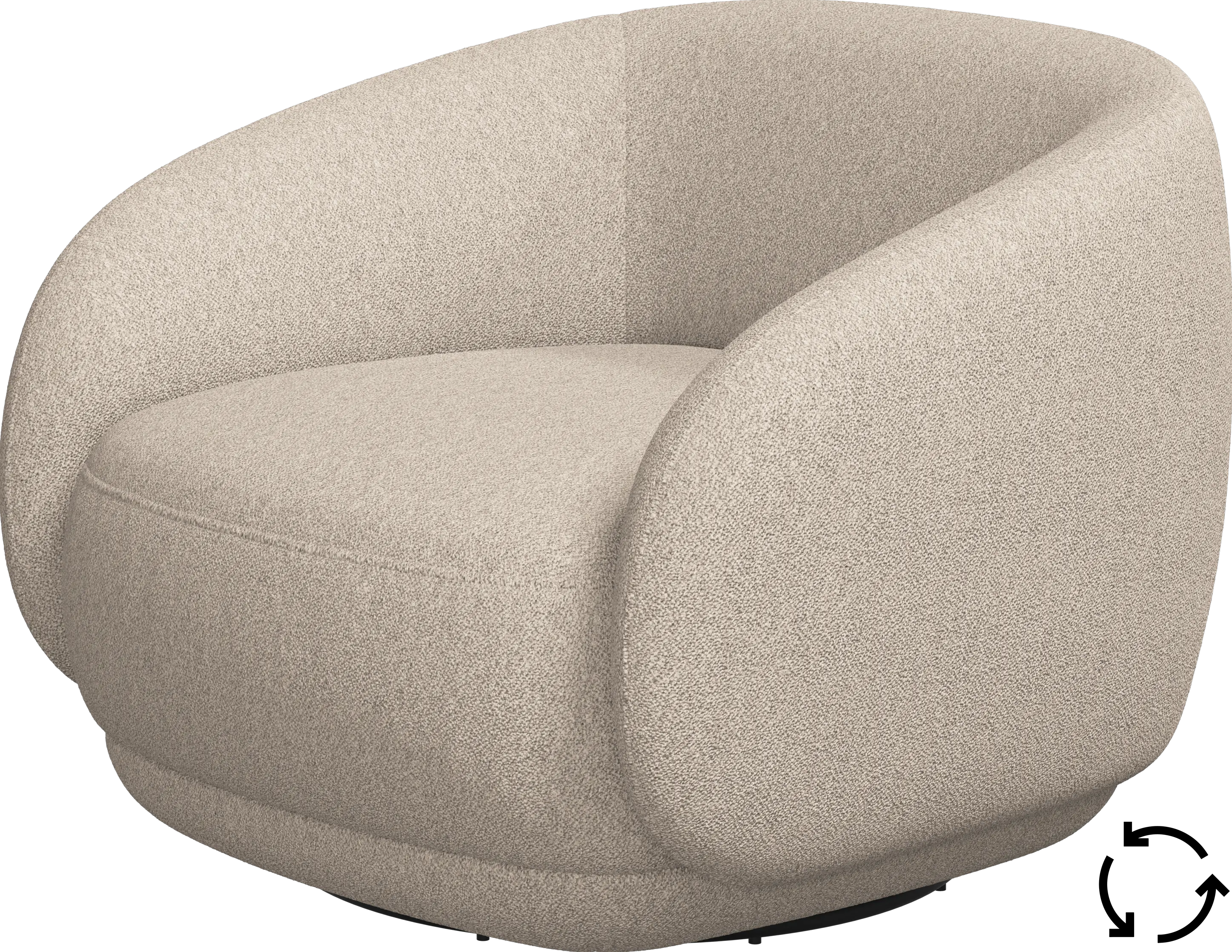 Bolzano chair with swivel base