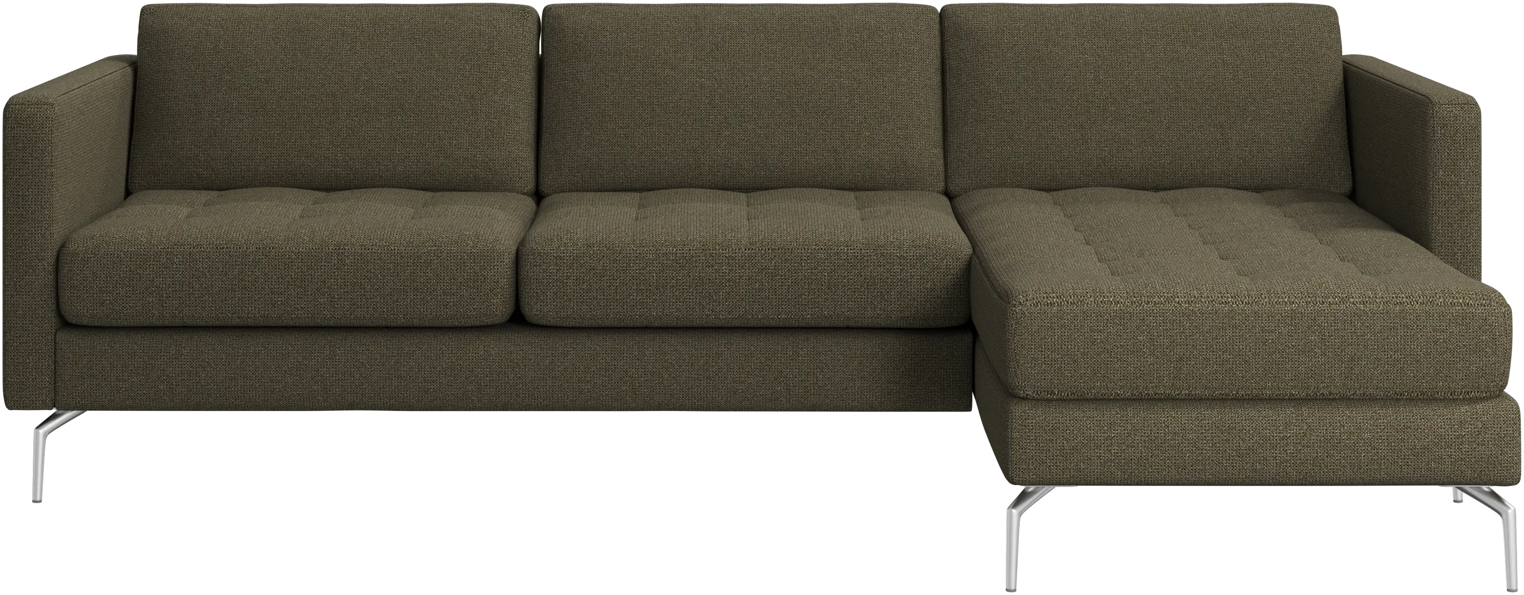 Osaka sofa with resting unit, tufted seat