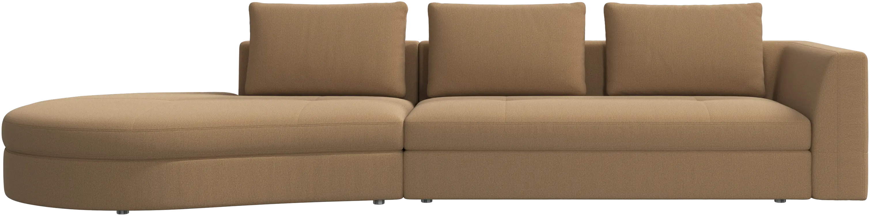 Bergamo sofa with round lounging unit, left