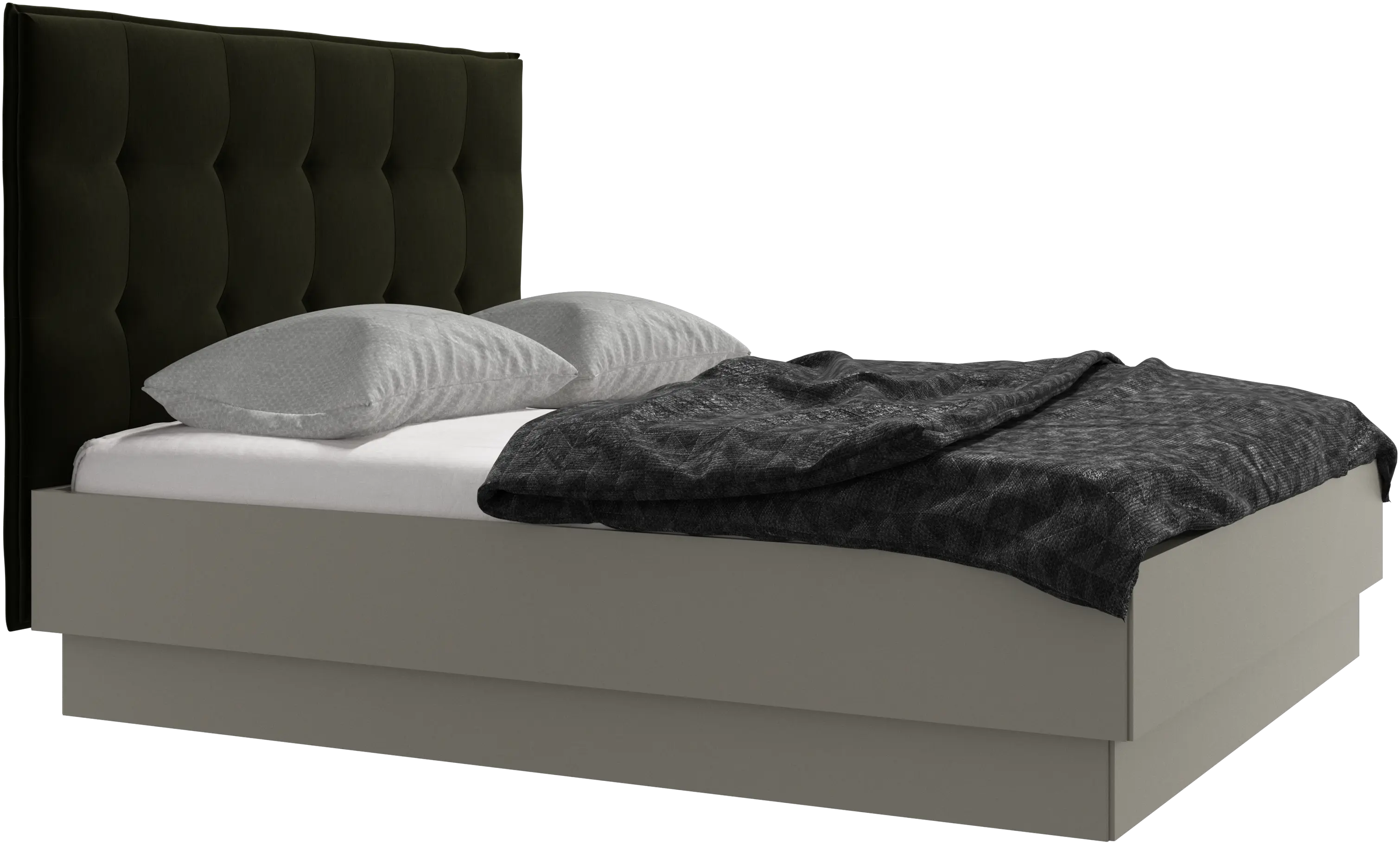 Lugano storage bed with lift-up frame and slats, excl. mattress