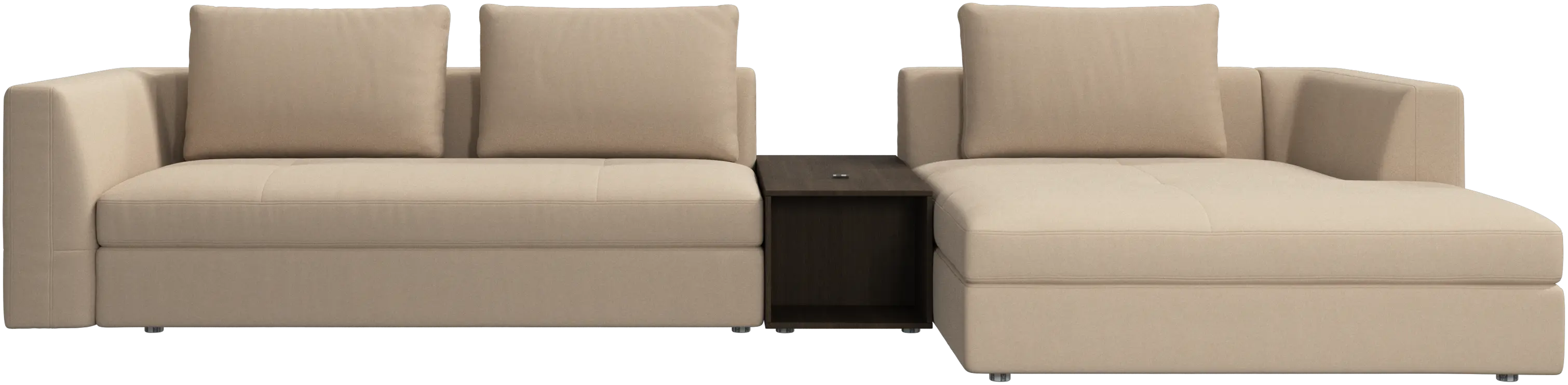 Bergamo chaise longue sofa with storage