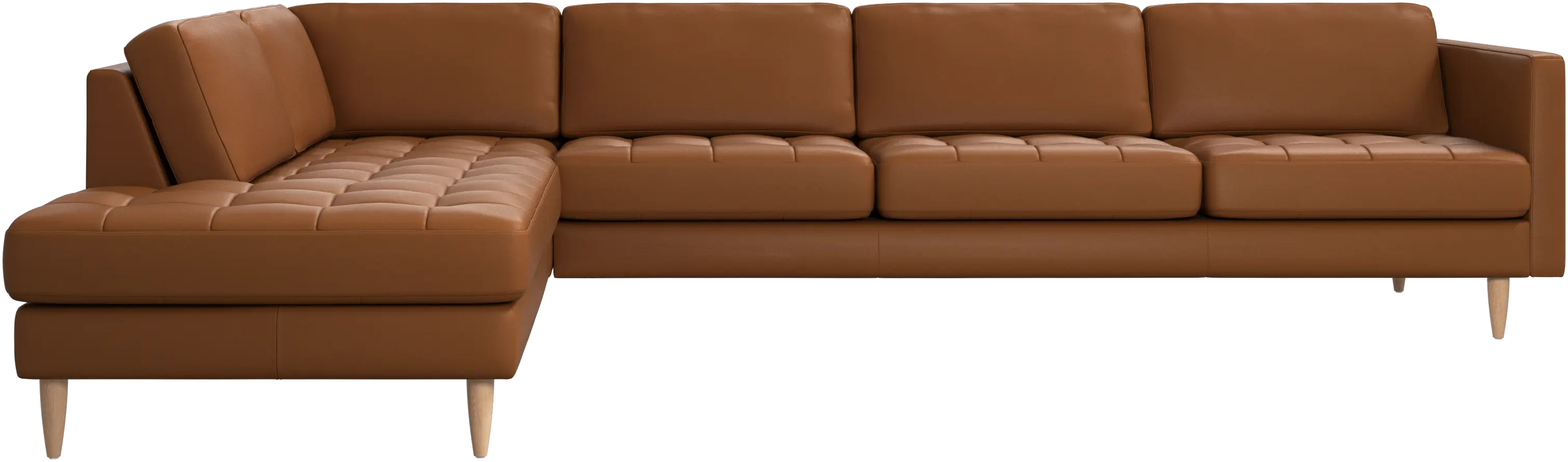Osaka corner sofa with lounging unit, tufted seat
