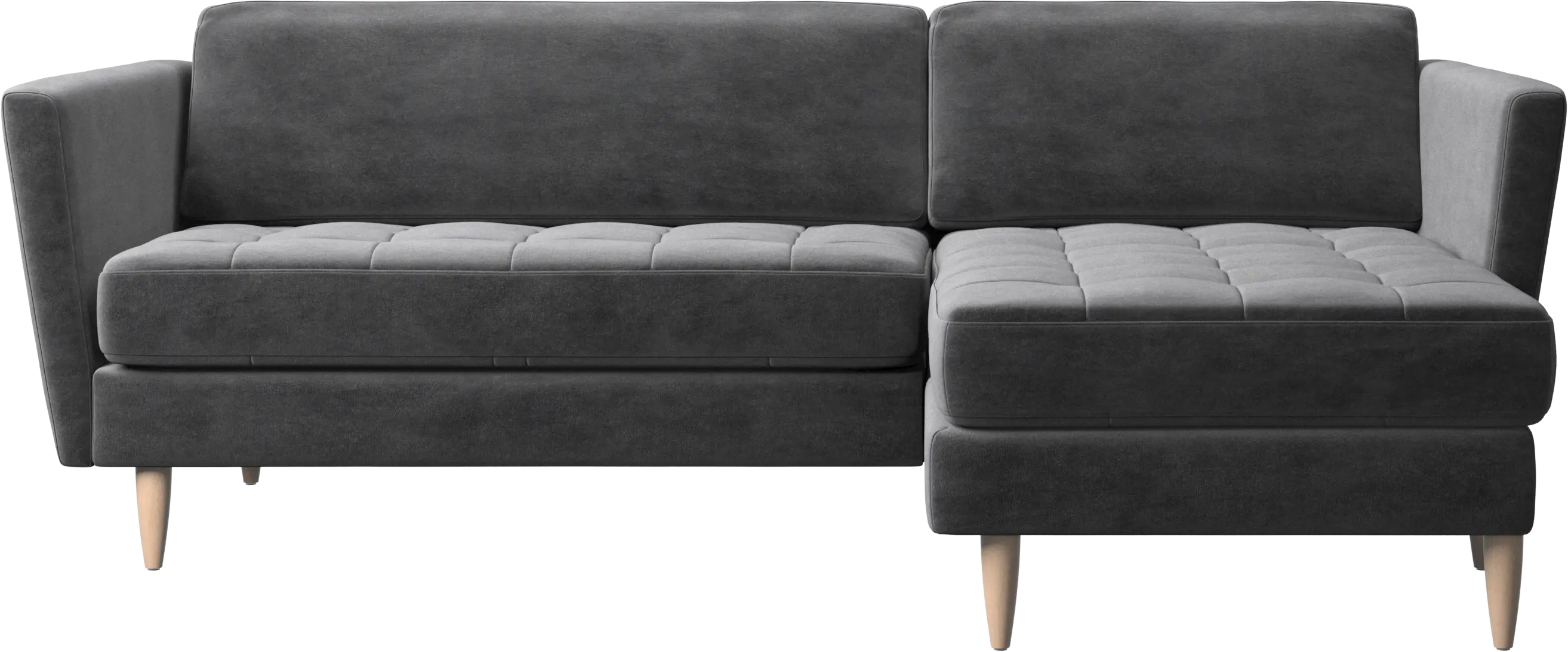 Osaka sofa with resting unit, tufted seat