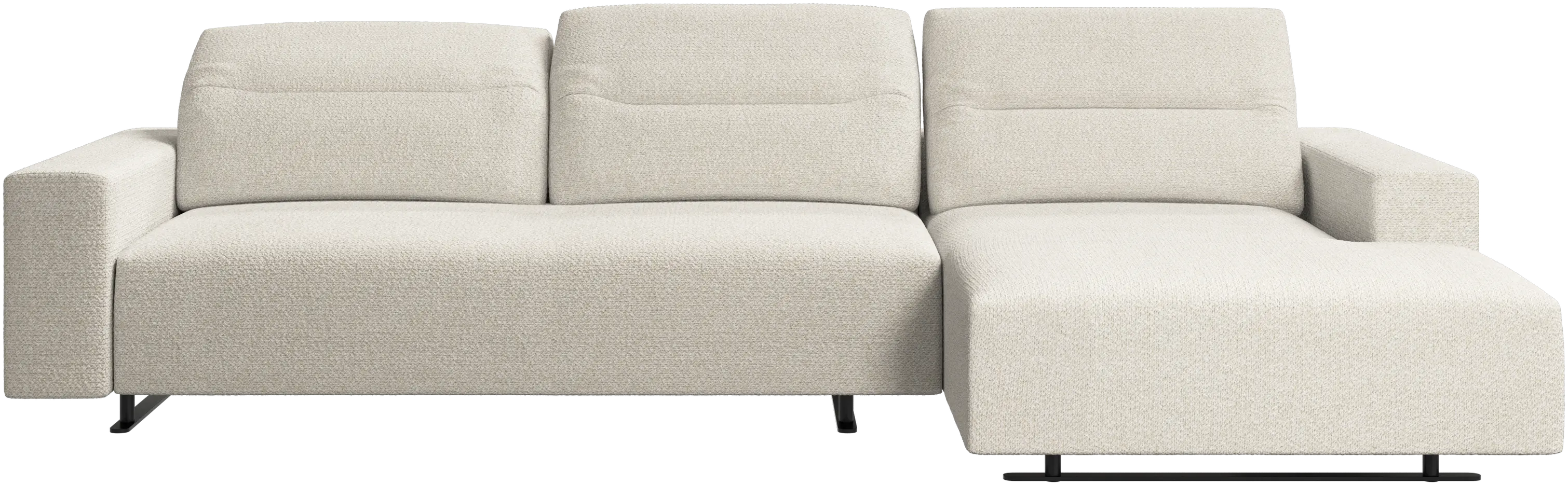 Hampton sofa med justerbar ryg og lounge modul højre side