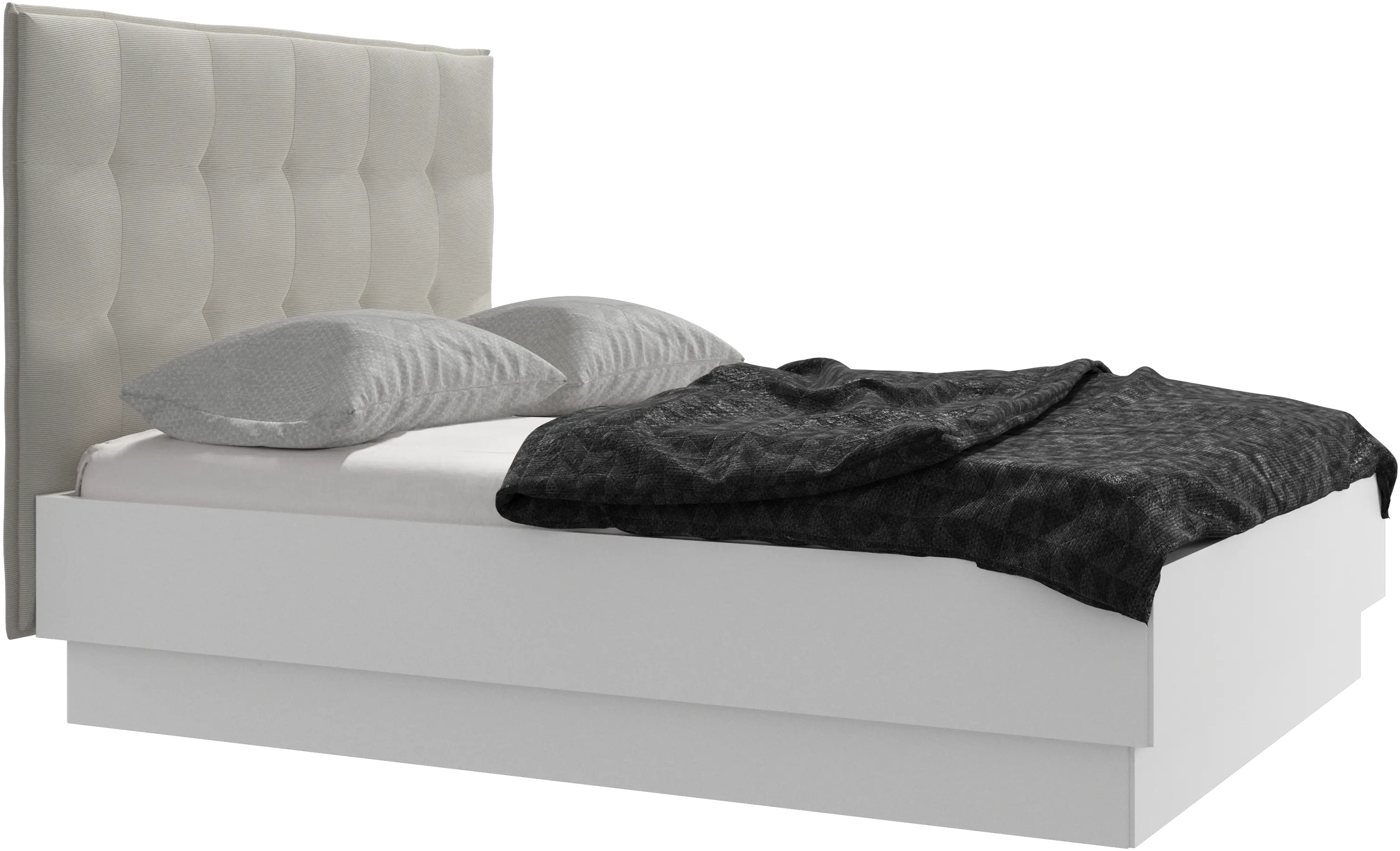Lugano storage bed with lift-up frame and slats, excl. mattress