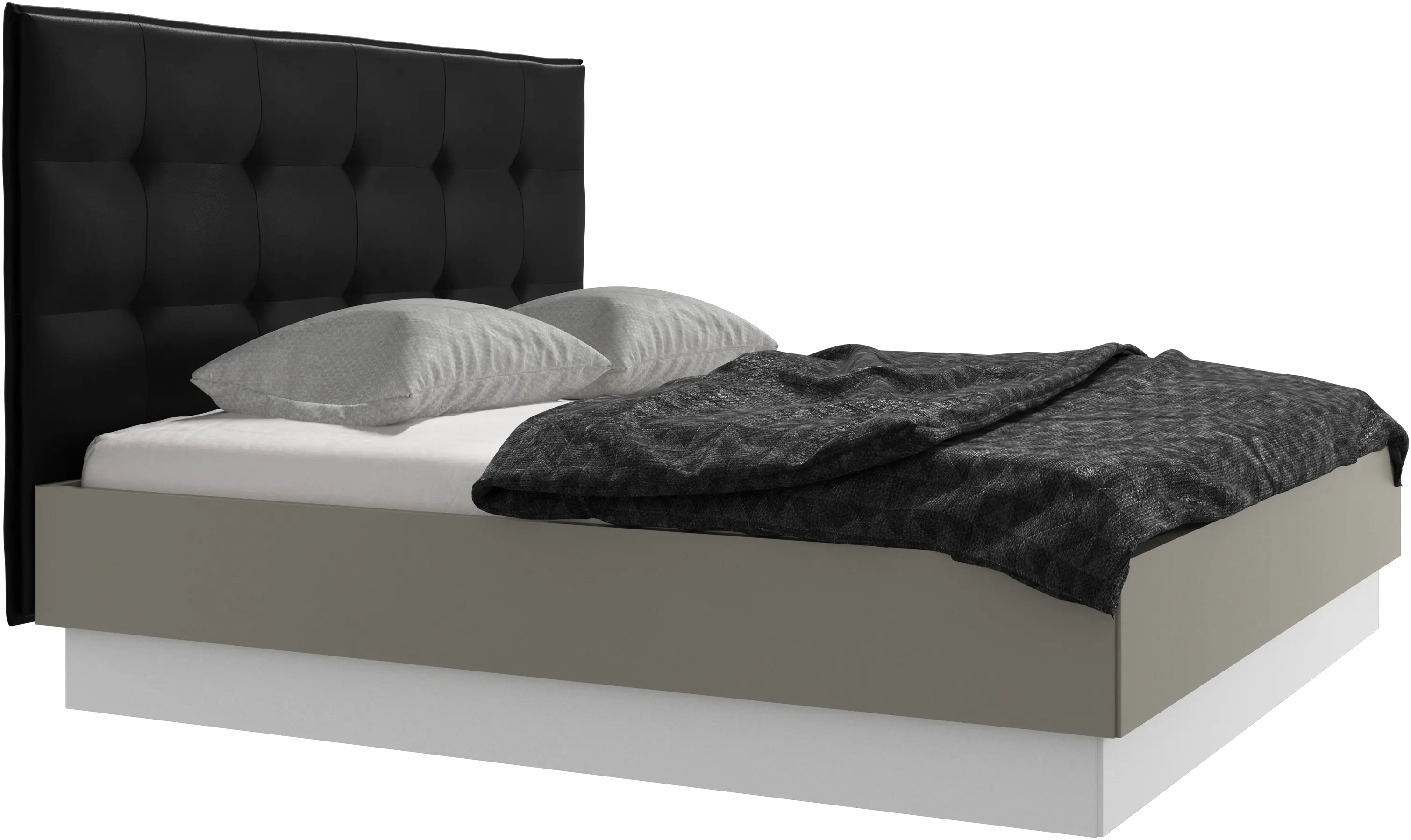 Lugano storage bed with lift-up frame and slats, excl. mattress