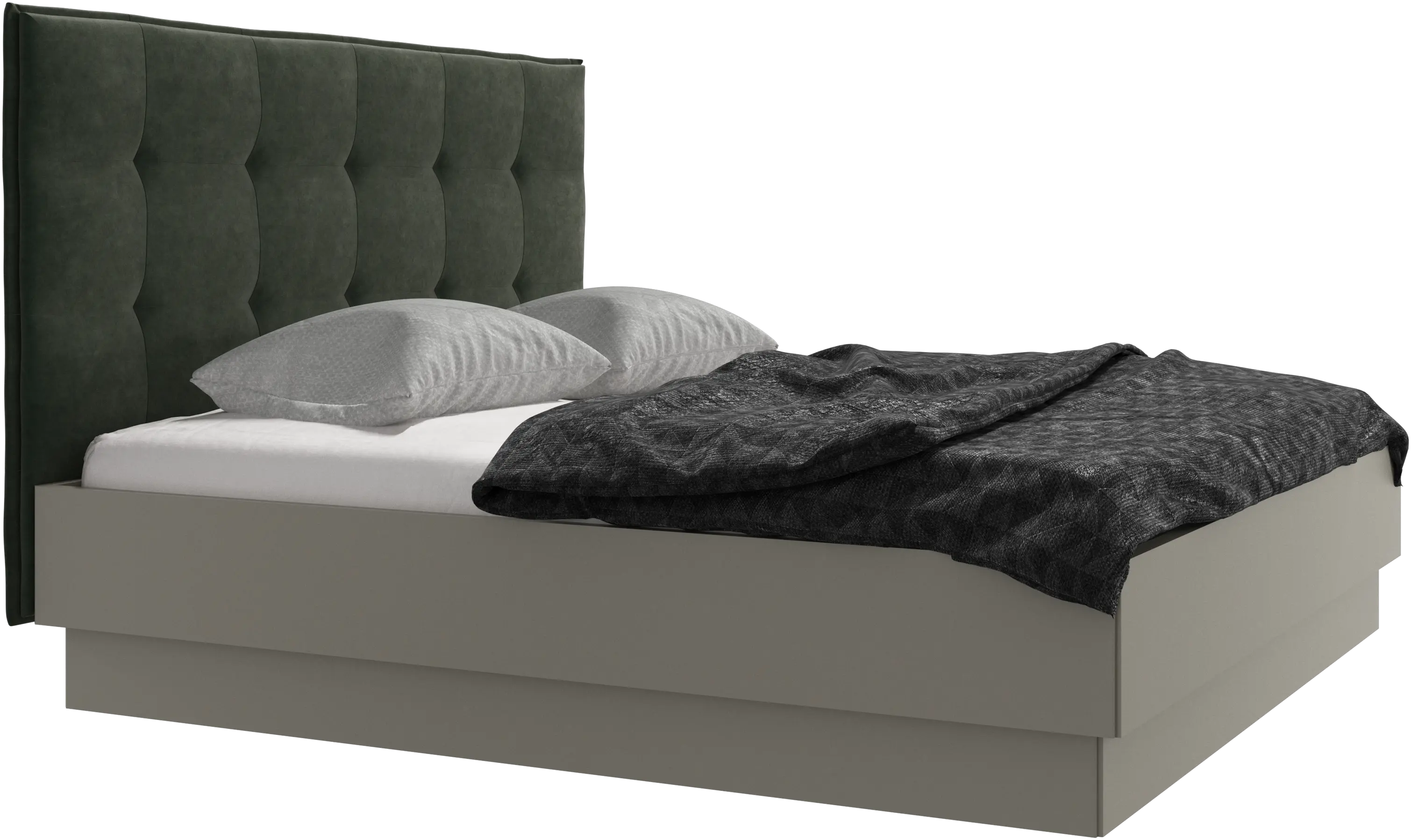 Lugano storage bed with lift-up frame and slats, excl. mattress