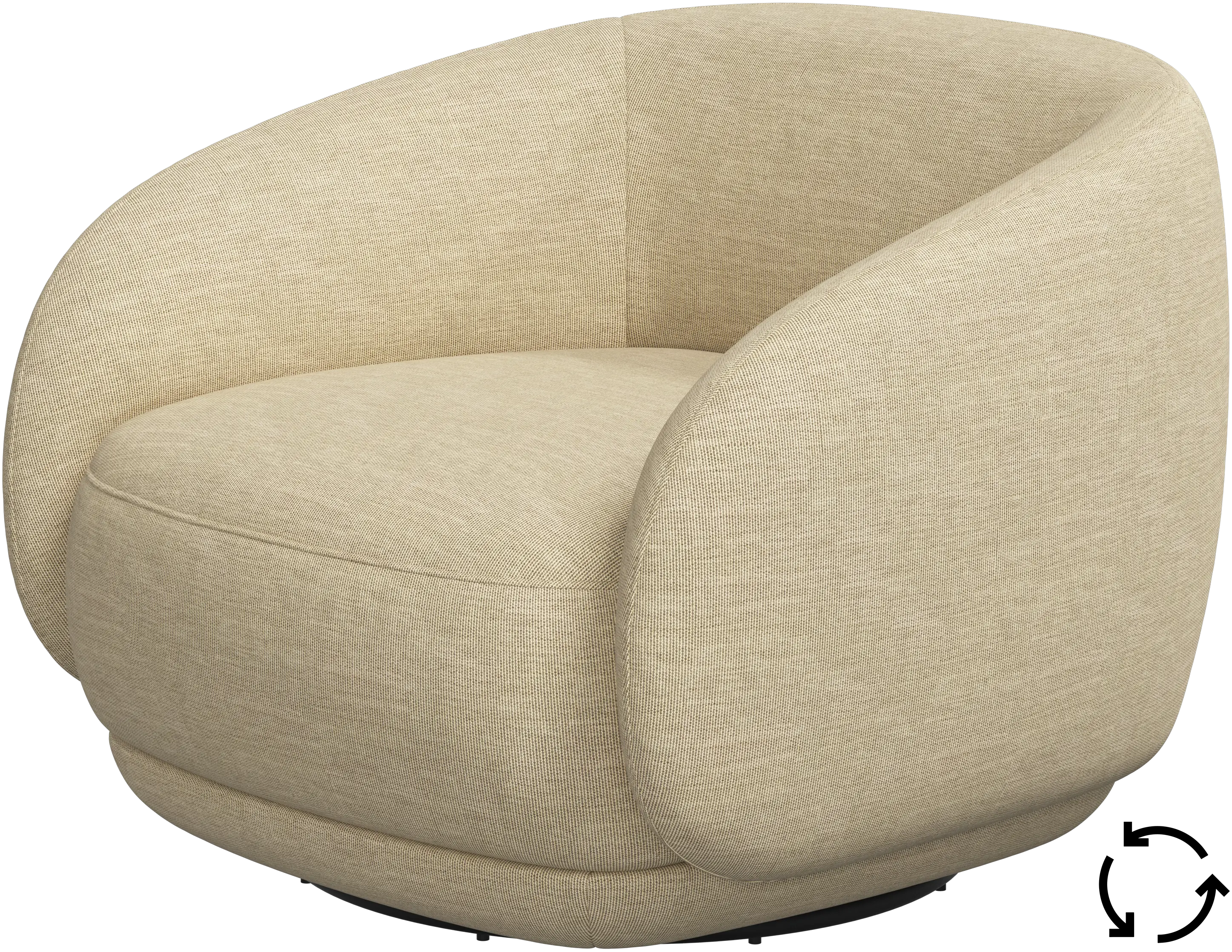 Bolzano chair with swivel base