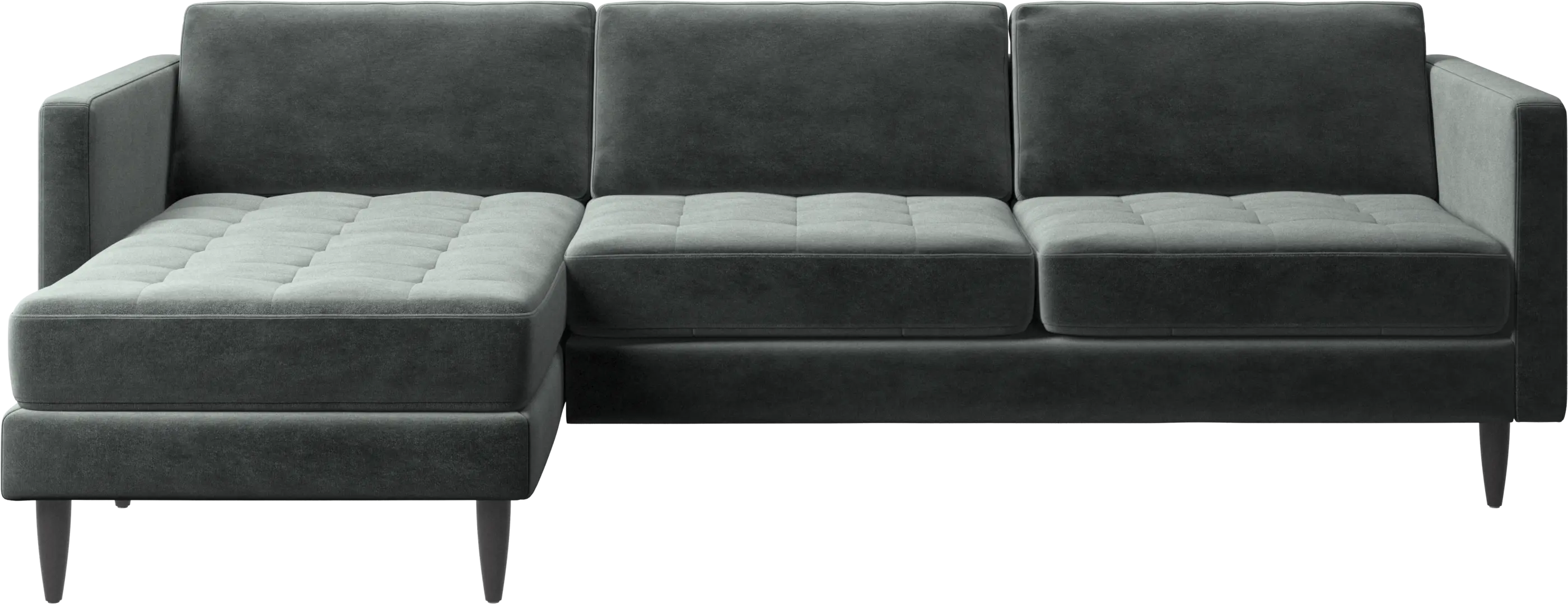 Osaka sofa with resting unit, tufted seat