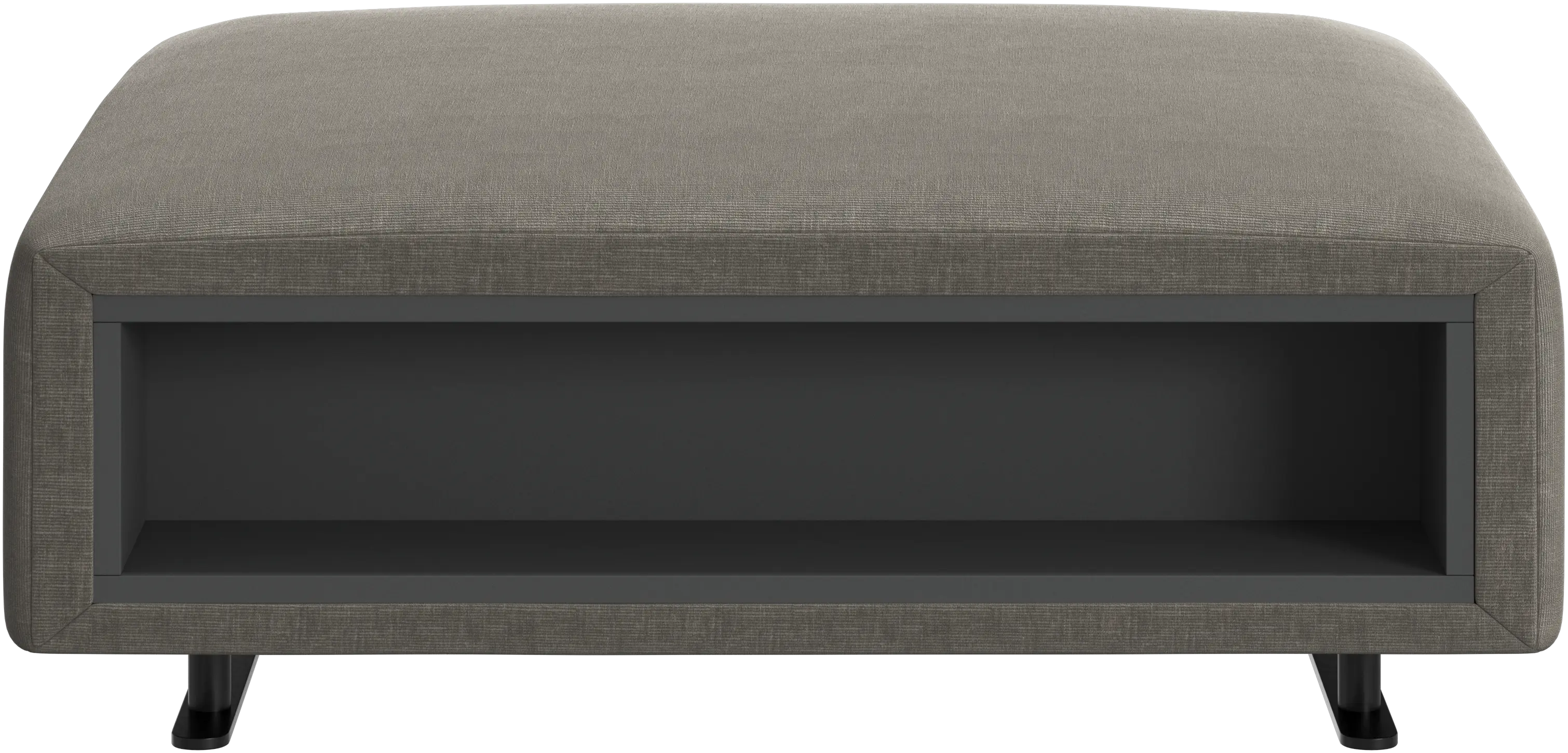 Hampton footstool with storage left and right sides