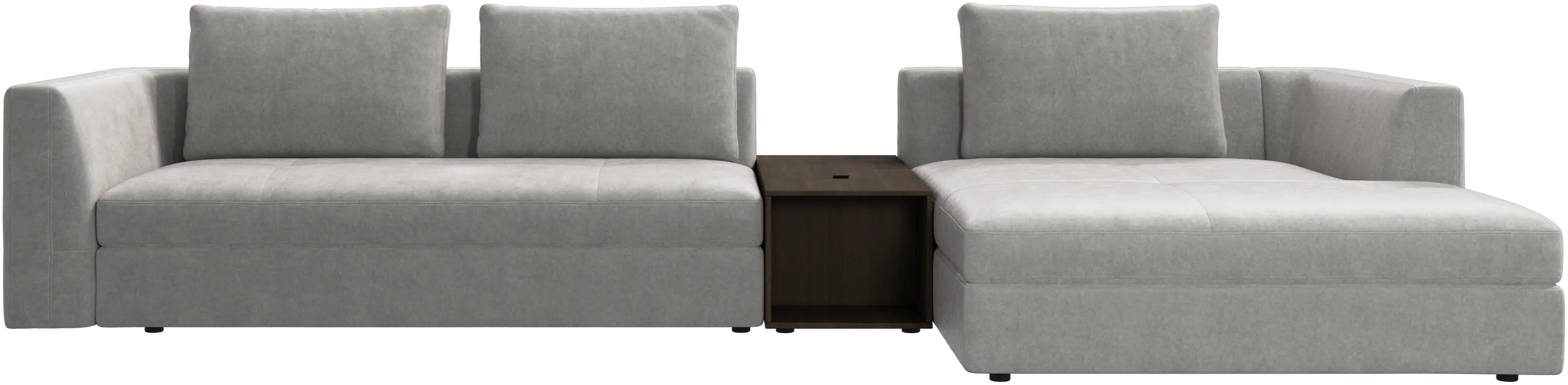 Bergamo chaise longue sofa with storage