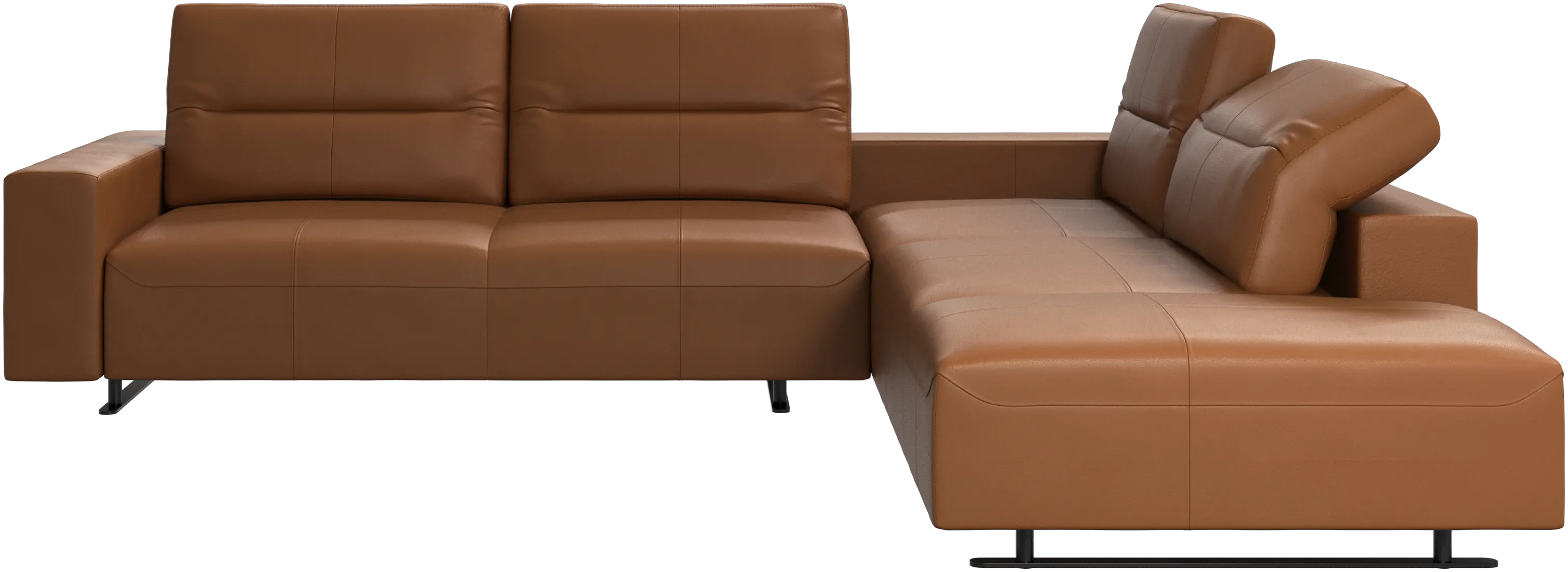 Hampton corner sofa with adjustable back and storage on left side