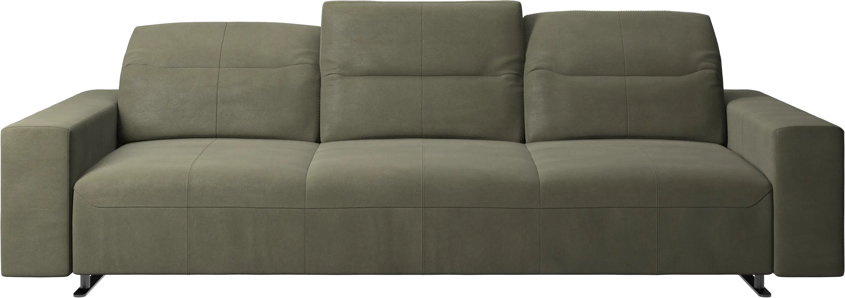 Hampton sofa with adjustable back and storage on the left side