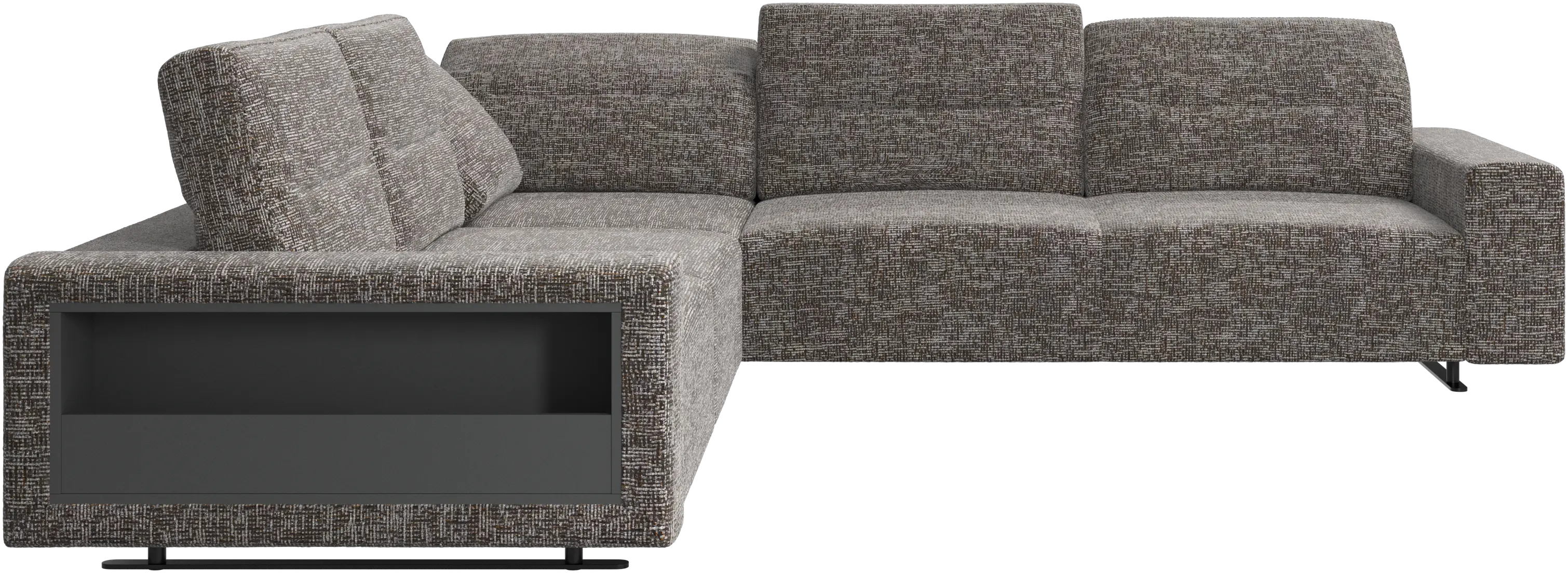 Hampton corner sofa with adjustable back and storage