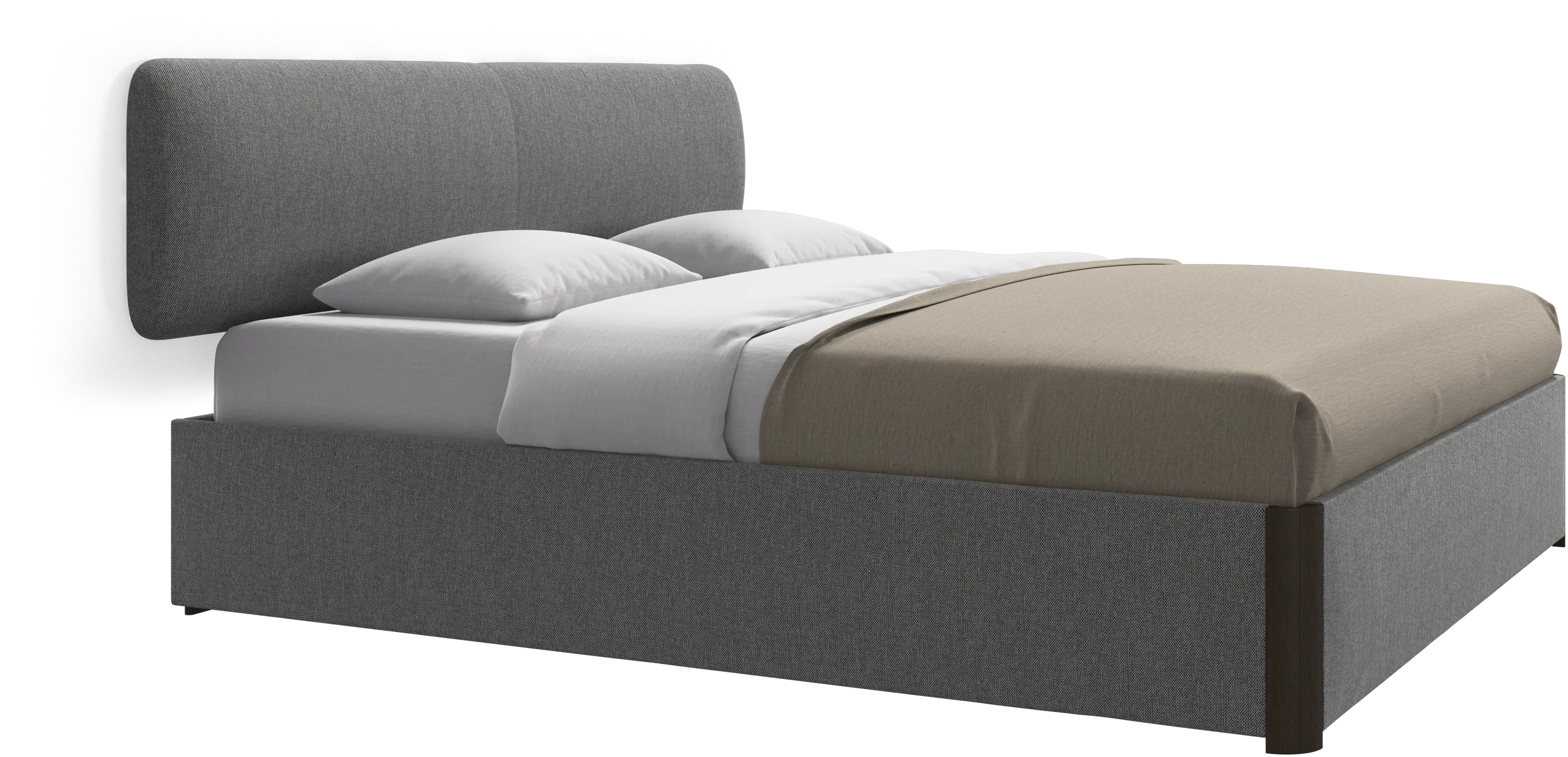 Element sänky, seinään kiinnitettävä pääty, säleillä ja säilytysratkaisulla, ilman patjaa