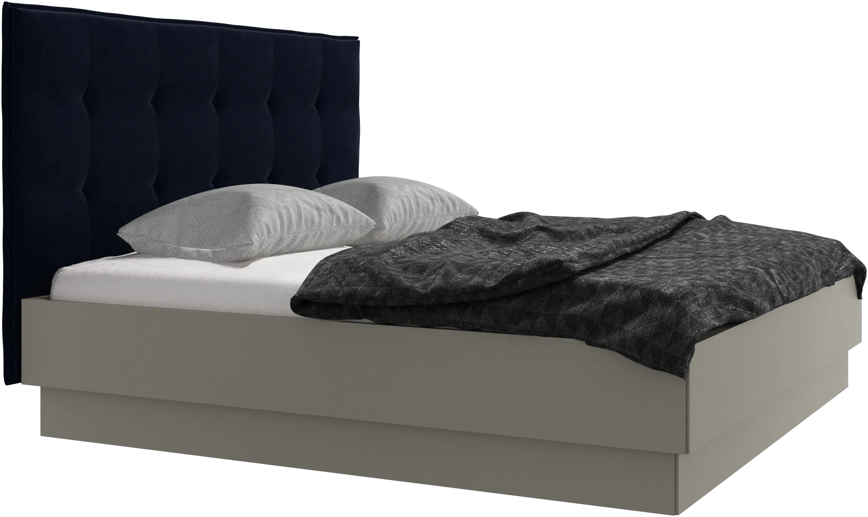 Cama con canapé Lugano, estructura elevable y tablado, no incluye colchón