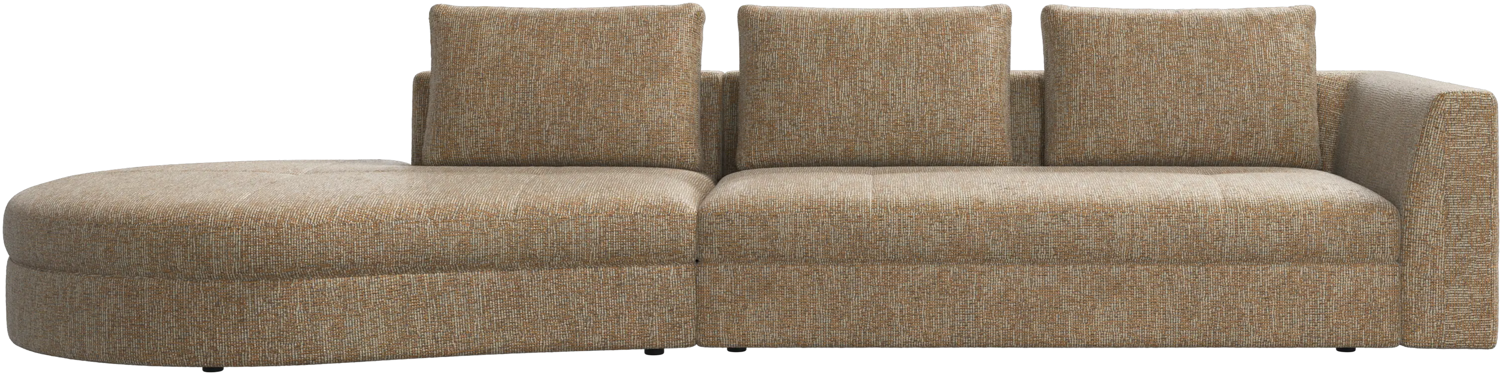 Bergamo sofa with round lounging unit, left