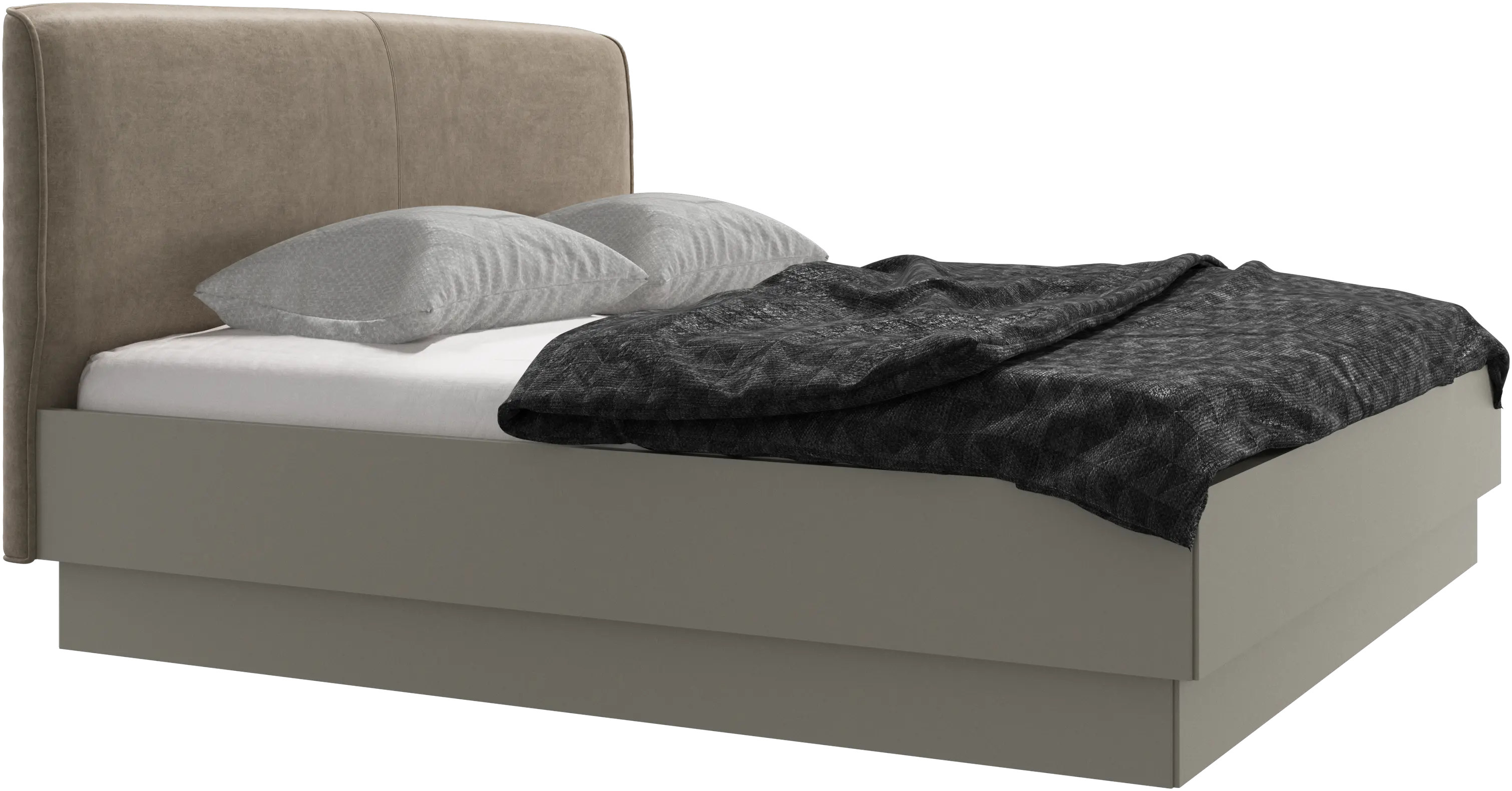 Houston, upholstered bed with storage